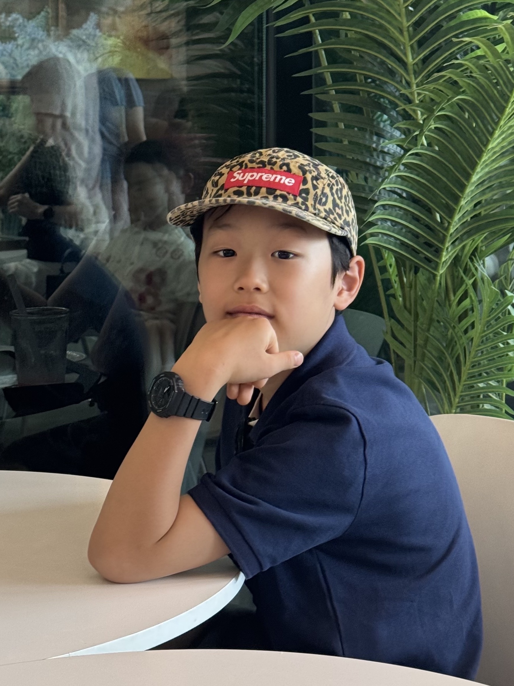 Supreme Washed Chino Twill Camp Cap Leopard - 23FW 착용 스타일 - 1