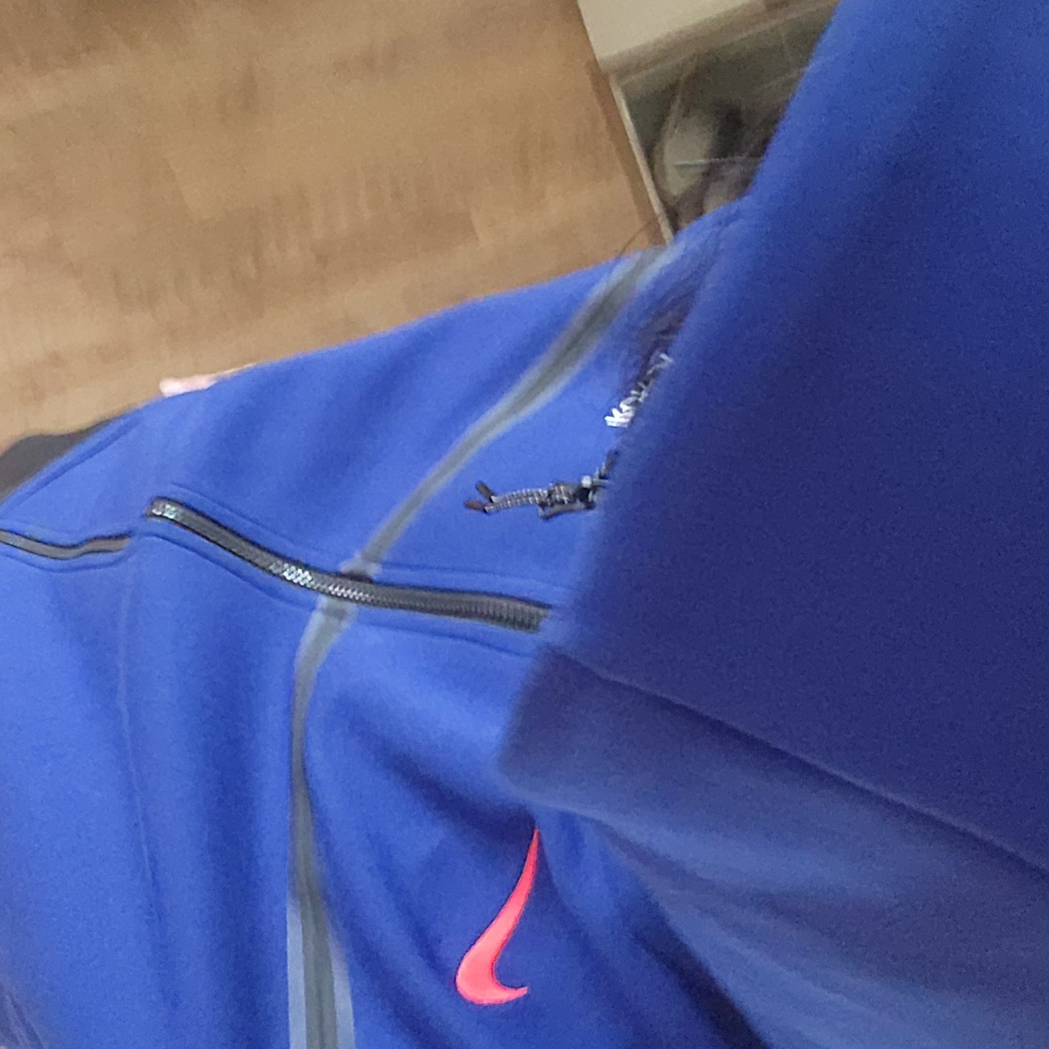Nike Korea Tech Soccer Fleece Full-Zip Hoodie Global Blue Black - Asia 착용 스타일 - 1