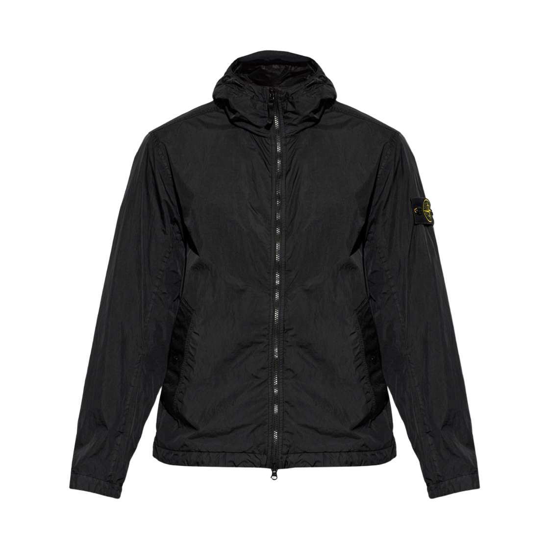 L2S1541000-01S0A23-V0029 Stone Island 4100001 Crinkle Reps NY Hooded Jacket with Wind Resistance And Anti-Drop Black - 26FW