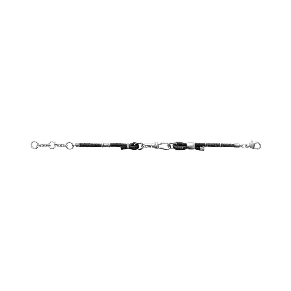 폴리테루 싱글 스트랜드 레더 브레이슬릿 차콜(Polyteru Single Strand Leather Bracelet Charcoal) - 2
