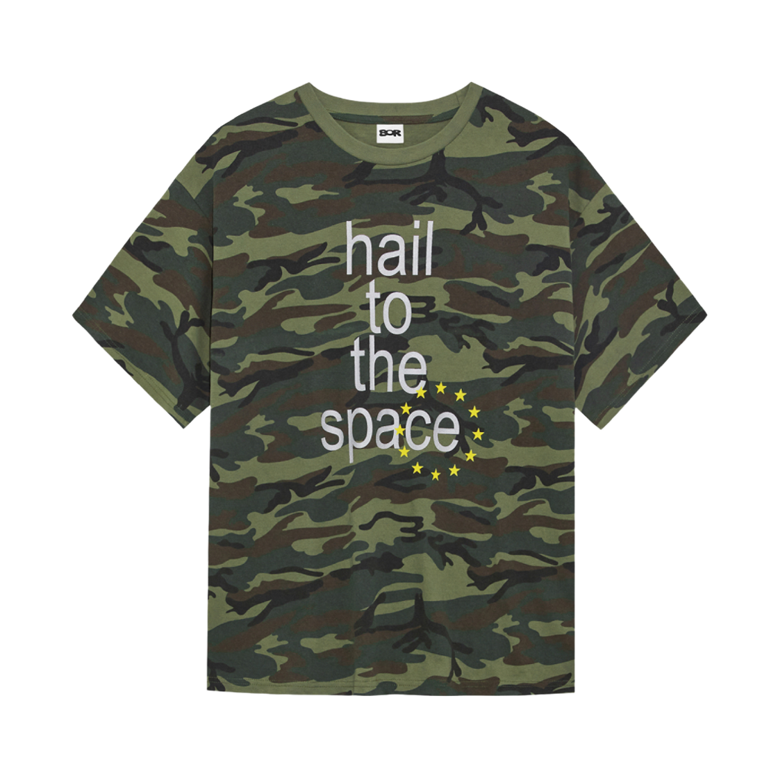 보르하트 헤일 투더 스페이스 박스 티 카모(BORHEART Hail To The Space Box Tee Camo)