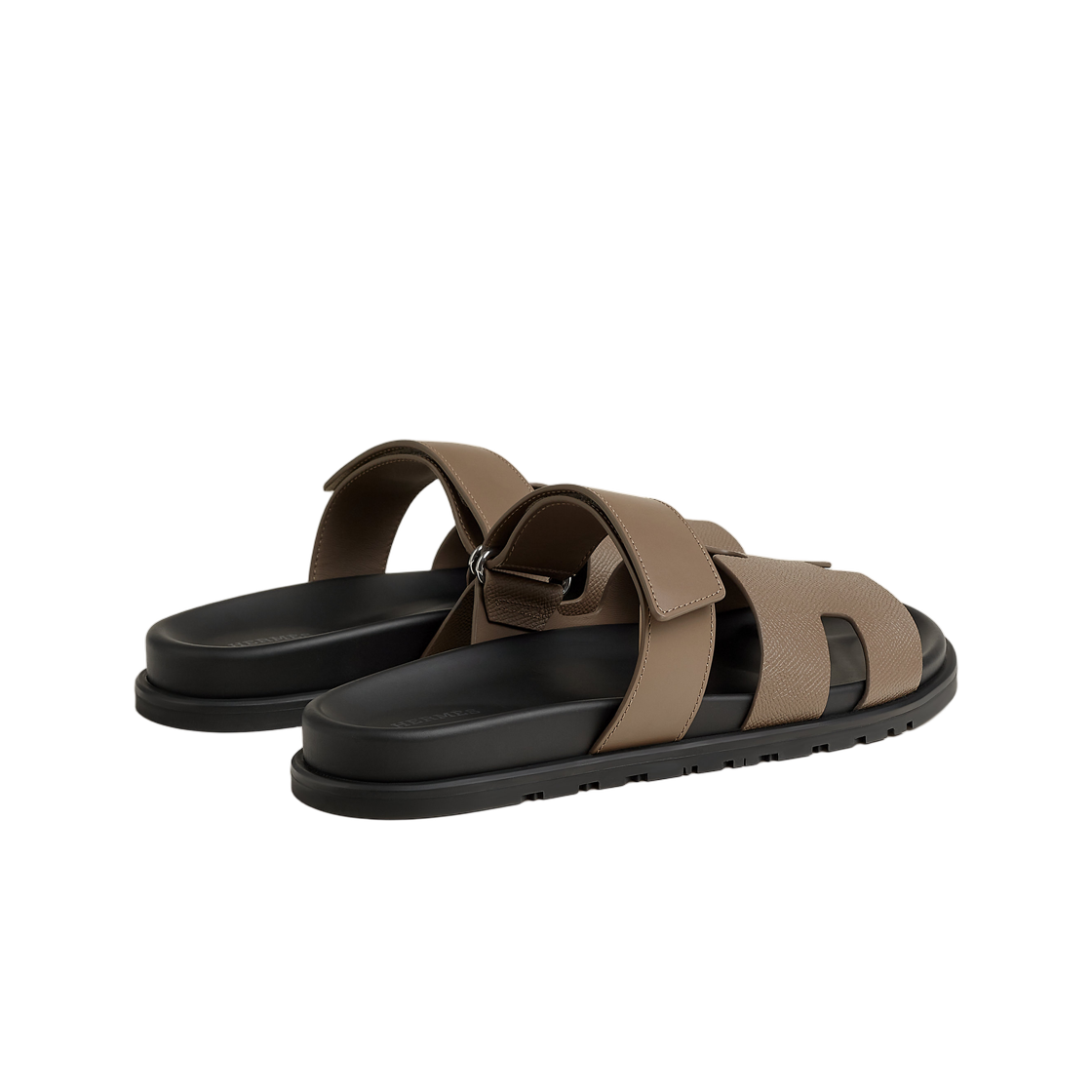 에르메스 시프레 샌들 스웨이드 고트스킨 셔링 & 에뚜쁘(Hermes Chypre Sandal Suede Goatskin Shearling & Etoupe) - 2
