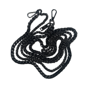 AX CONNECTION Bar Double-Layered Chain Black Pearl