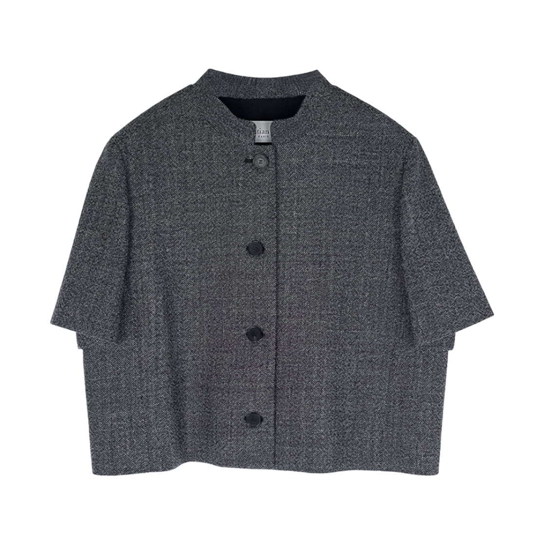 ITOKSTI9ASRH Dior Short Sleeve Wool Jacket 42 Black/Ecru