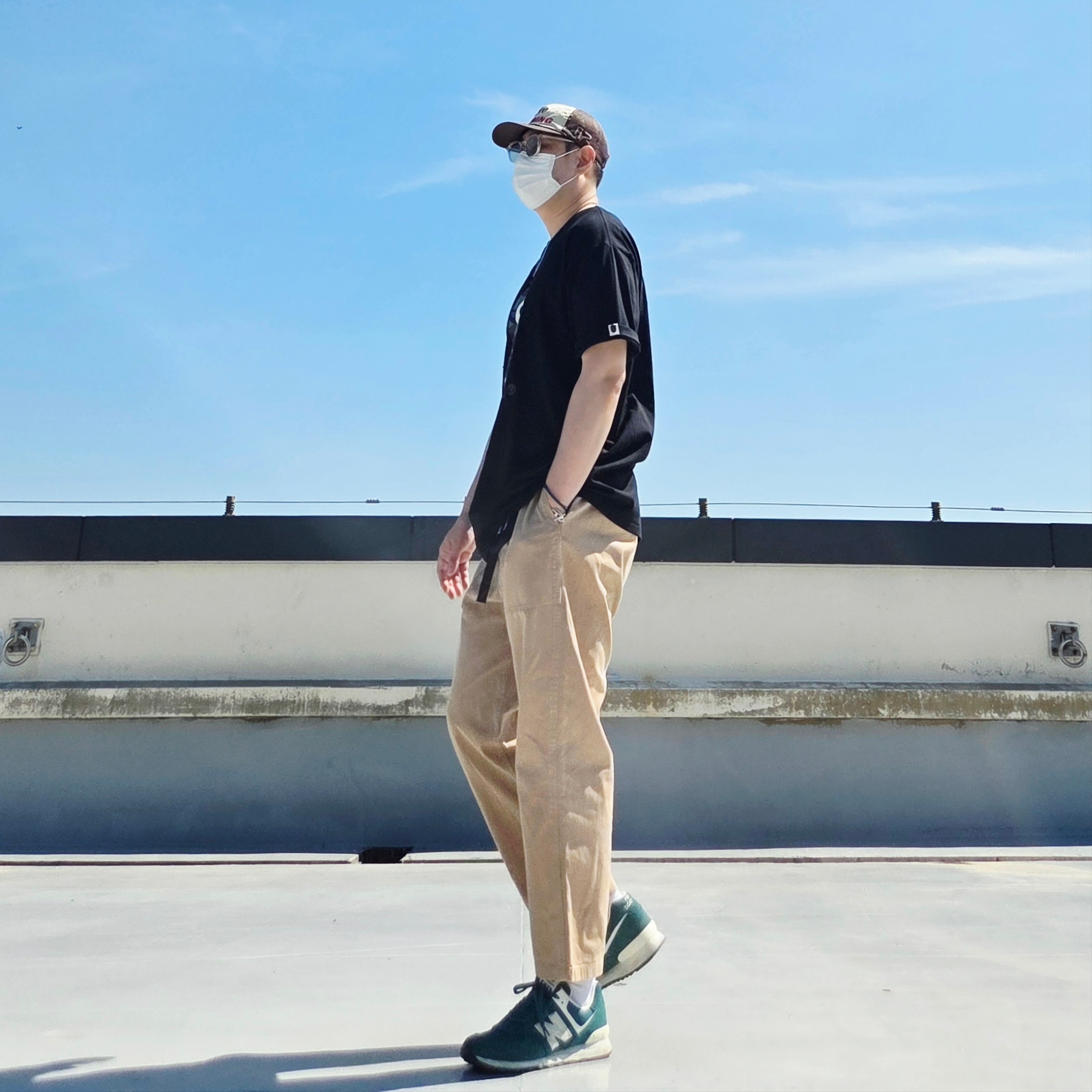 Human Made Military Card Case Black, Alex Zono I Dig Running Trucker Hat OG Brown - CapeTown 착용 스타일 - 4