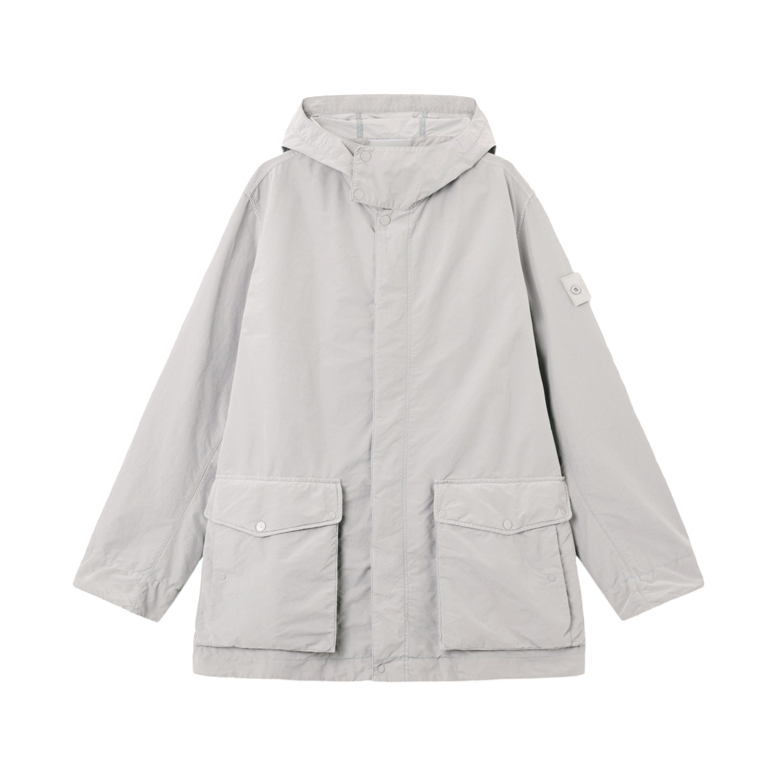L1S1541000-79S0F33-V0064 Stone Island 4100079 David Light-TC_S.I. Ghost Hooded Jacket with Anti-Drop Dust Grey - 26SS