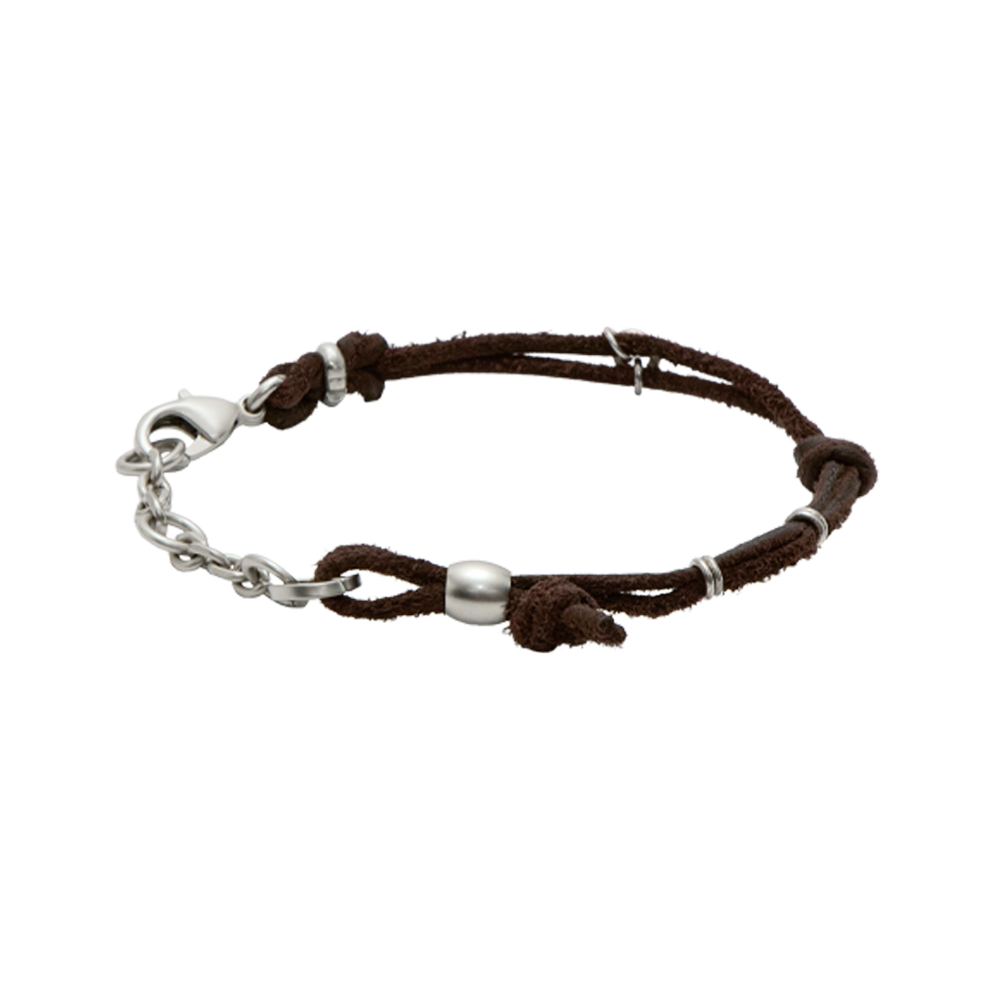 폴리테루 더블 스트랜드 레더 브레이슬릿 브라운(Polyteru Double Strand Leather Bracelet Brown)
