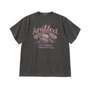 Knitted Pigment Palm Tree Graphic T-Shirt Pink