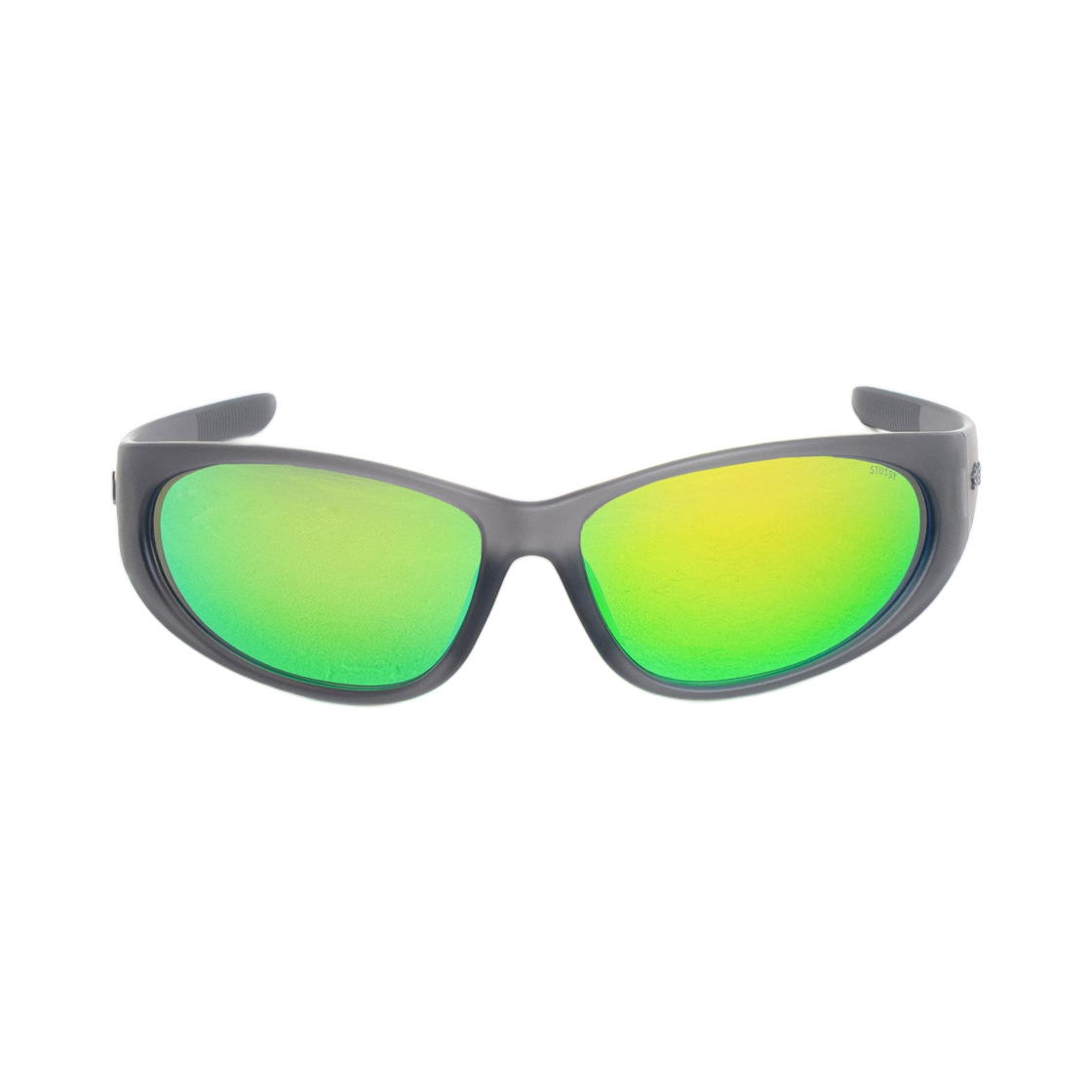 338449 Stussy Adrian Sunglasses Frost Grey Green Mirror Lens