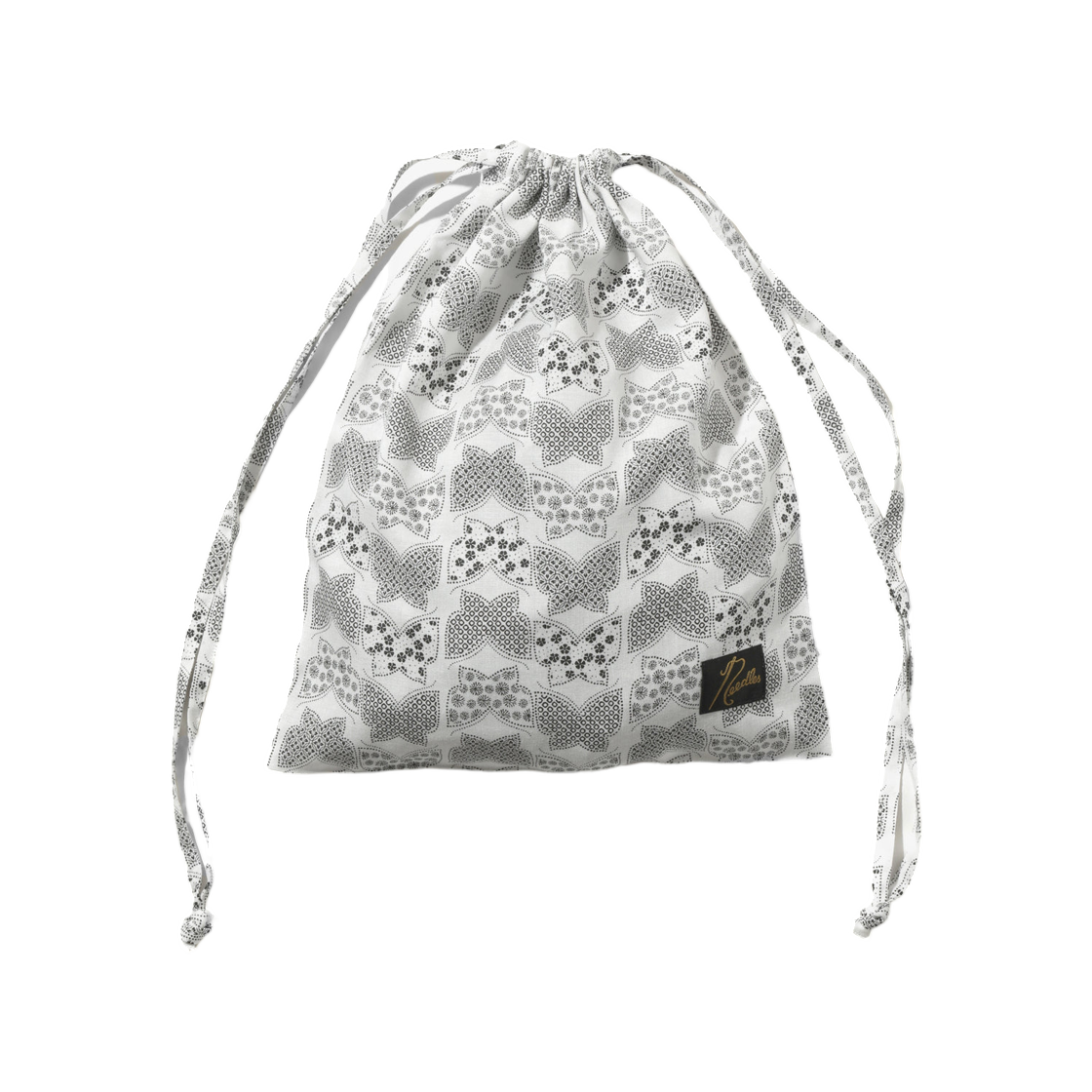 니들스 스트링 백 빠삐용 프린트 화이트(Needles String Bag Papillon Print White)