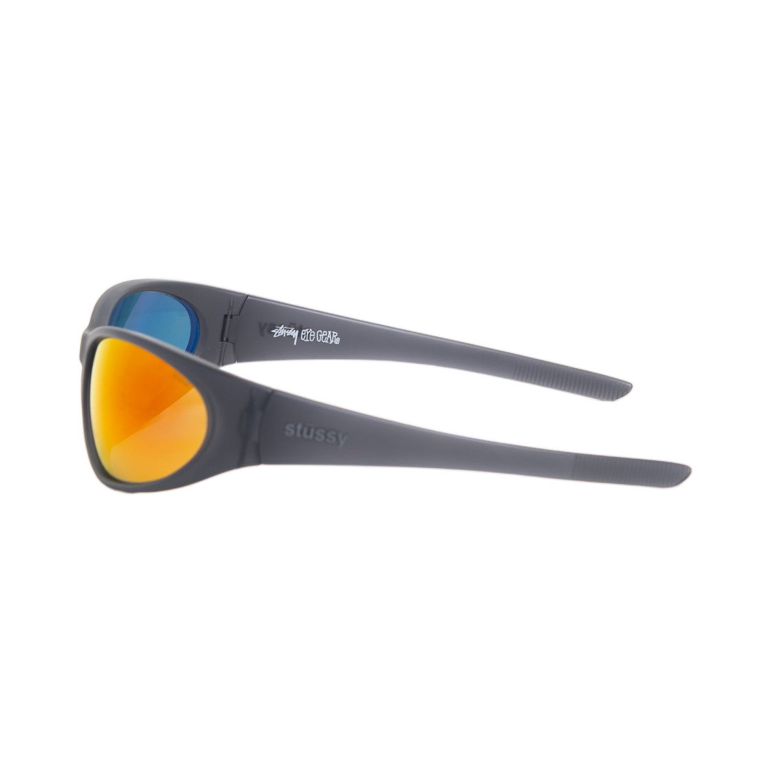 스투시 아드리안 선글라스 프로스트 블랙 오렌지 미러 렌즈(Stussy Adrian Sunglasses Frost Black Orange Mirror Lens) - 2
