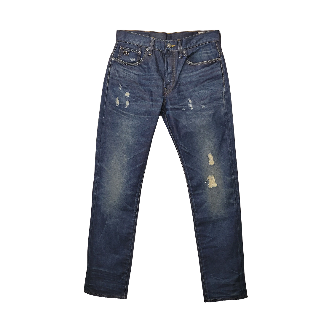 지스타 로우 3301 스트레이트 탈란드 데님 빈티지 미디움 에이지드 디스트로이(G-Star Raw 3391 Straight Taland Denim Vintage Medium Aged Destroy)