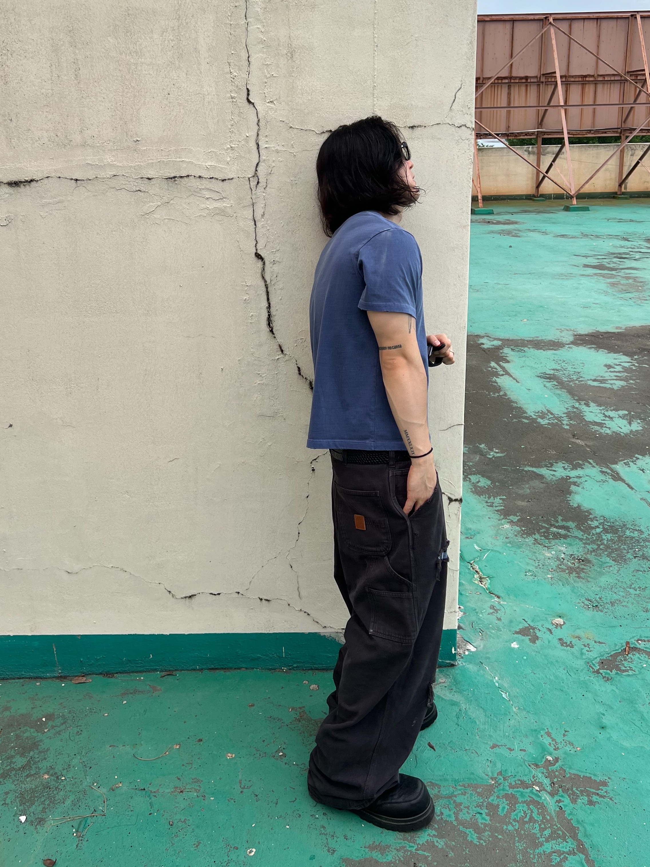 Epr. Layer Double Strap Belt, Mu.Go Gashapon Basic Logo Drawers Black & Random 착용 스타일 - 2