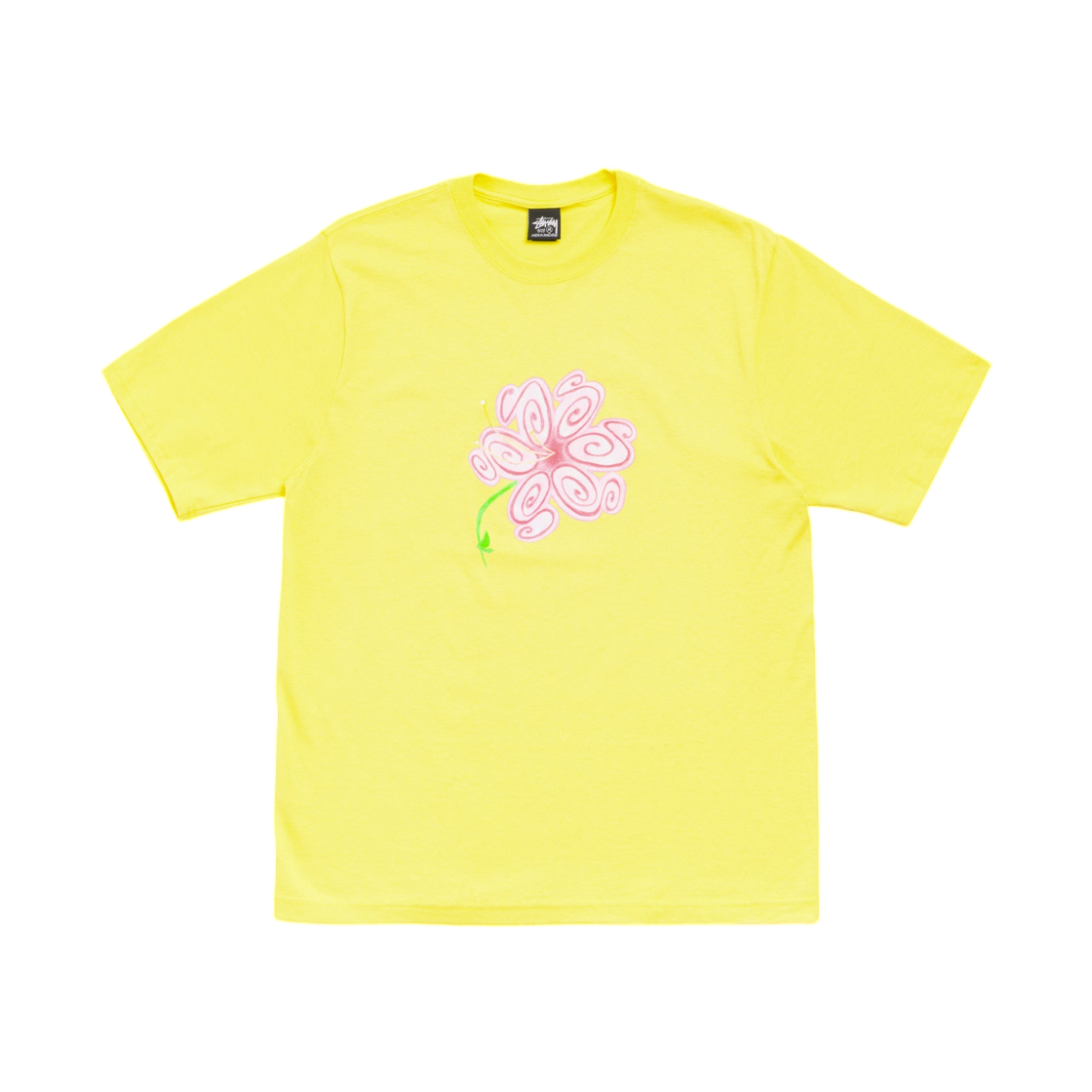 1905189 Stussy S Flower T-Shirt Lemon