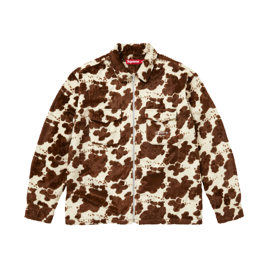 - Supreme Faux Fur Zip Up Shirt Cow - 26SS