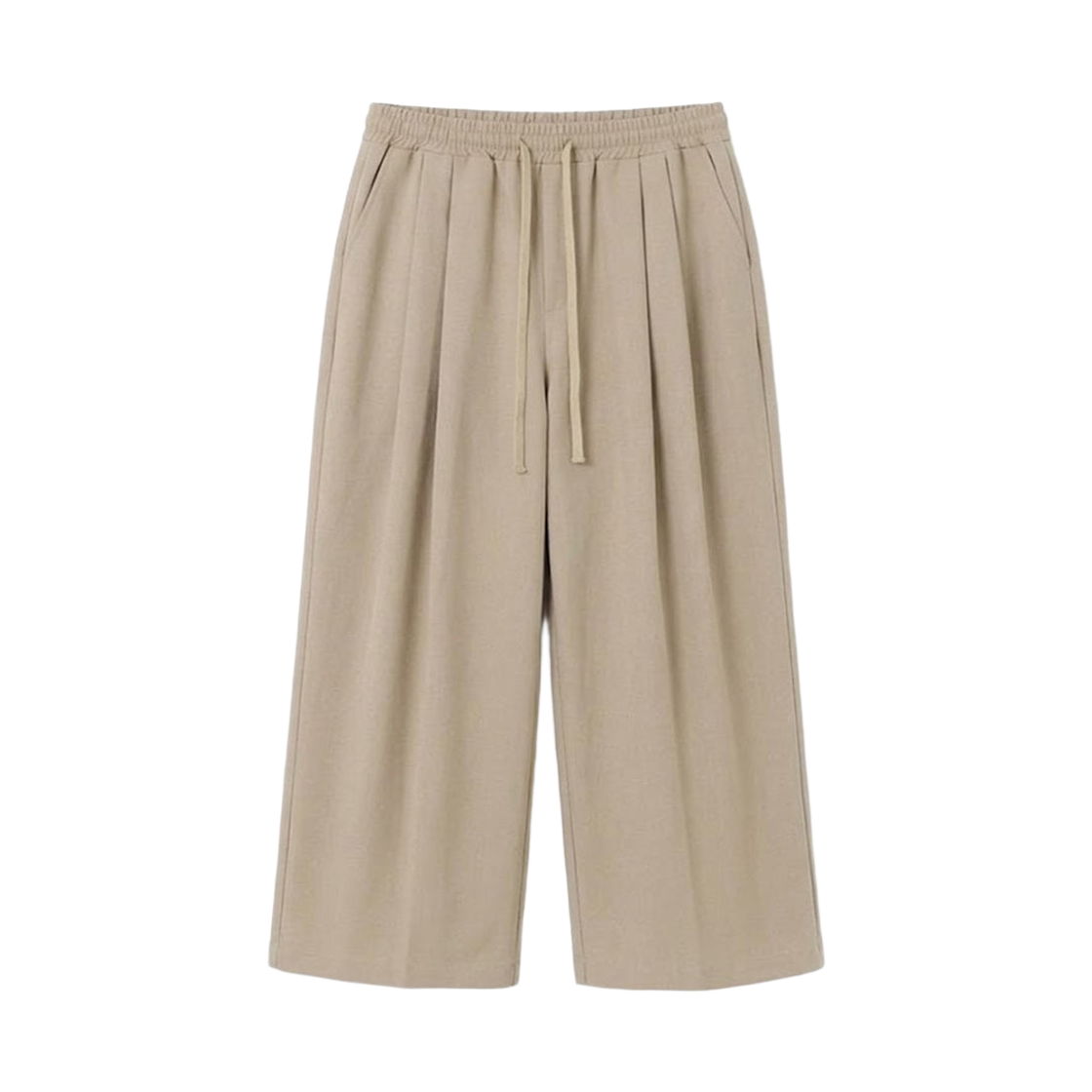 지크립 코튼 투턱 와이드핏 밴딩 팬츠 베이지(GCLIP Cotton Two-Tuck Wide-Fit Bendable Pants Beige) - 1