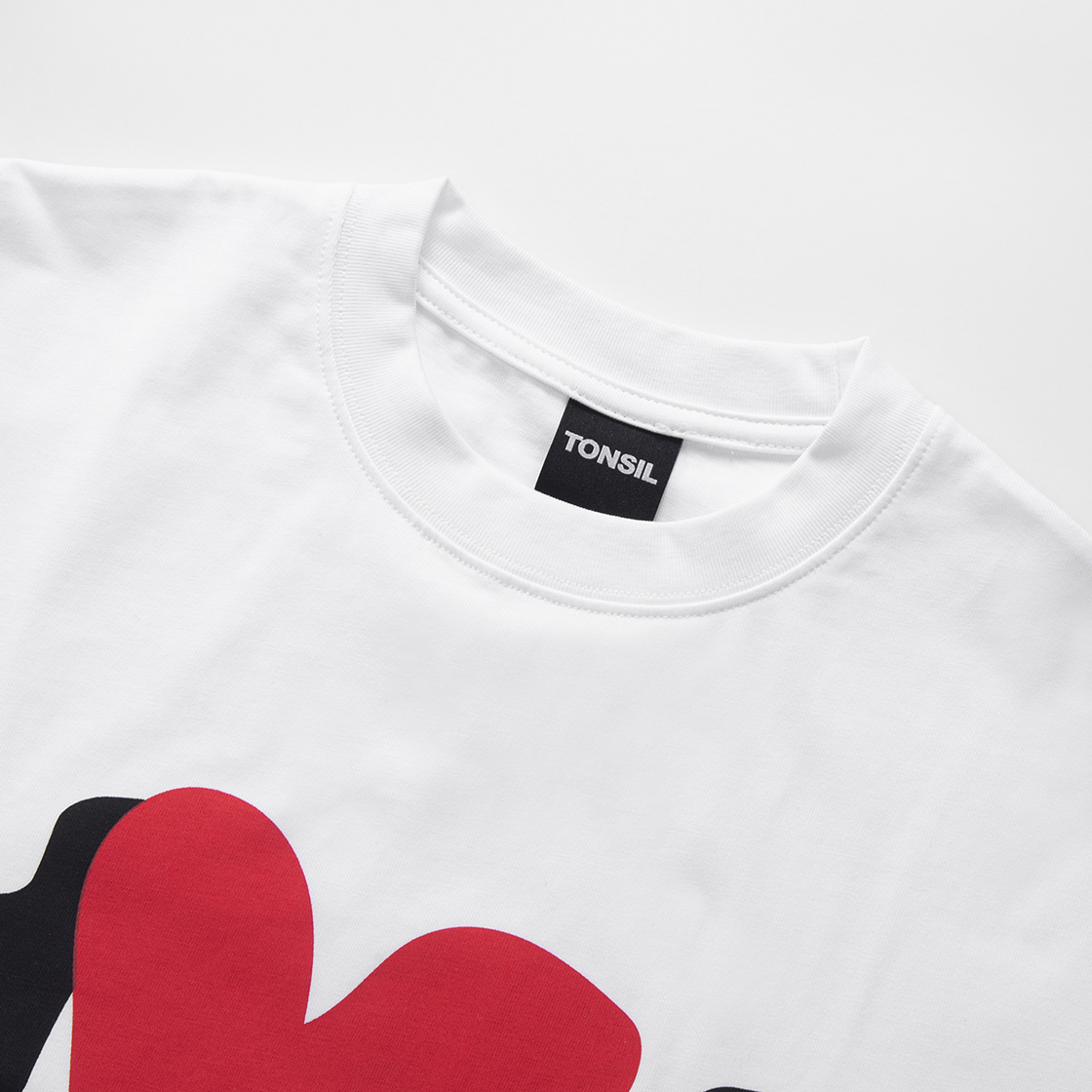 톤슬 헤이 셧업! 그래픽 반팔 티셔츠(TONSIL Hey Shut Up! Heart Graphic Half-Sleeve T-Shirt) - 3