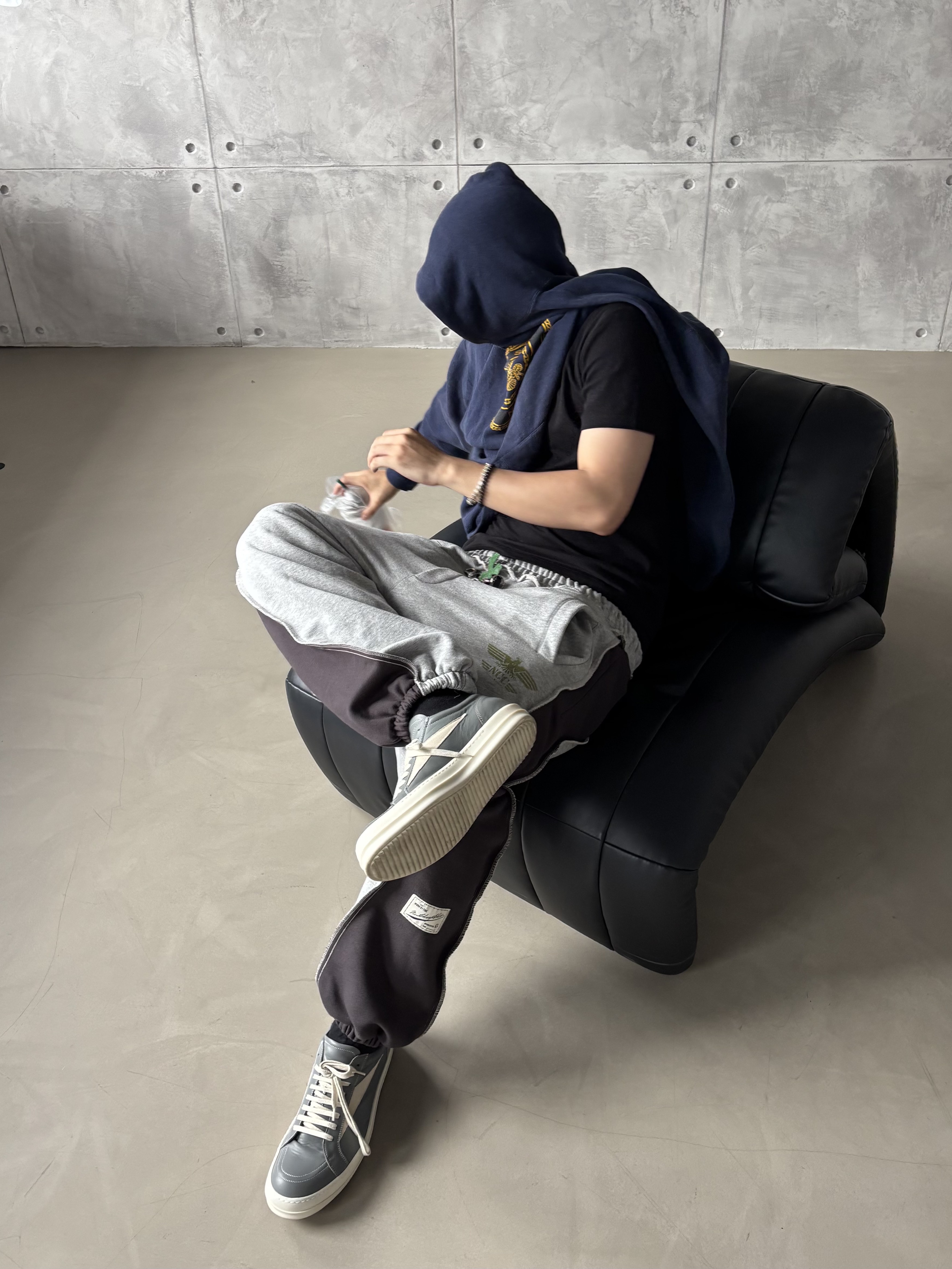 Rick Owens Vintage Sneakers Black Milk White, Rick Owens Vintage Sneaks Black Milk 착용 스타일 - 1