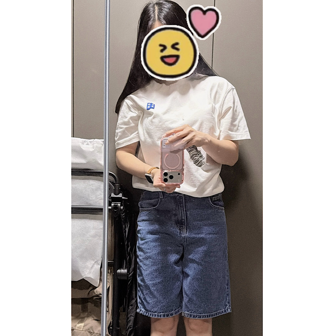 Ader Error Sig; TRS/BL Tag T-Shirt 01 Off White 착용 스타일