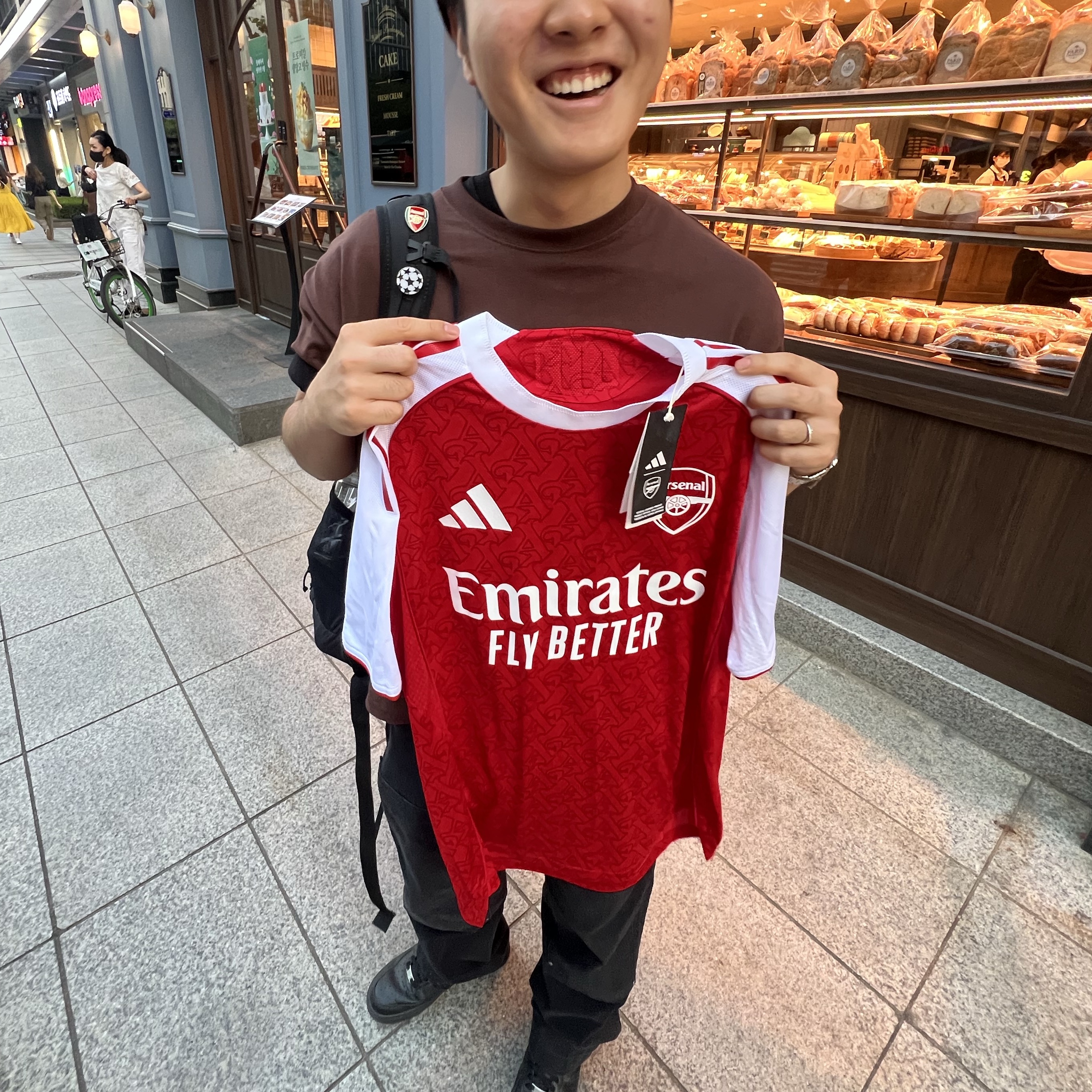 Adidas Arsenal 2025/26 Home Jersey Better Scarlet White - KR Sizing (Non Marking Ver.) 착용 스타일