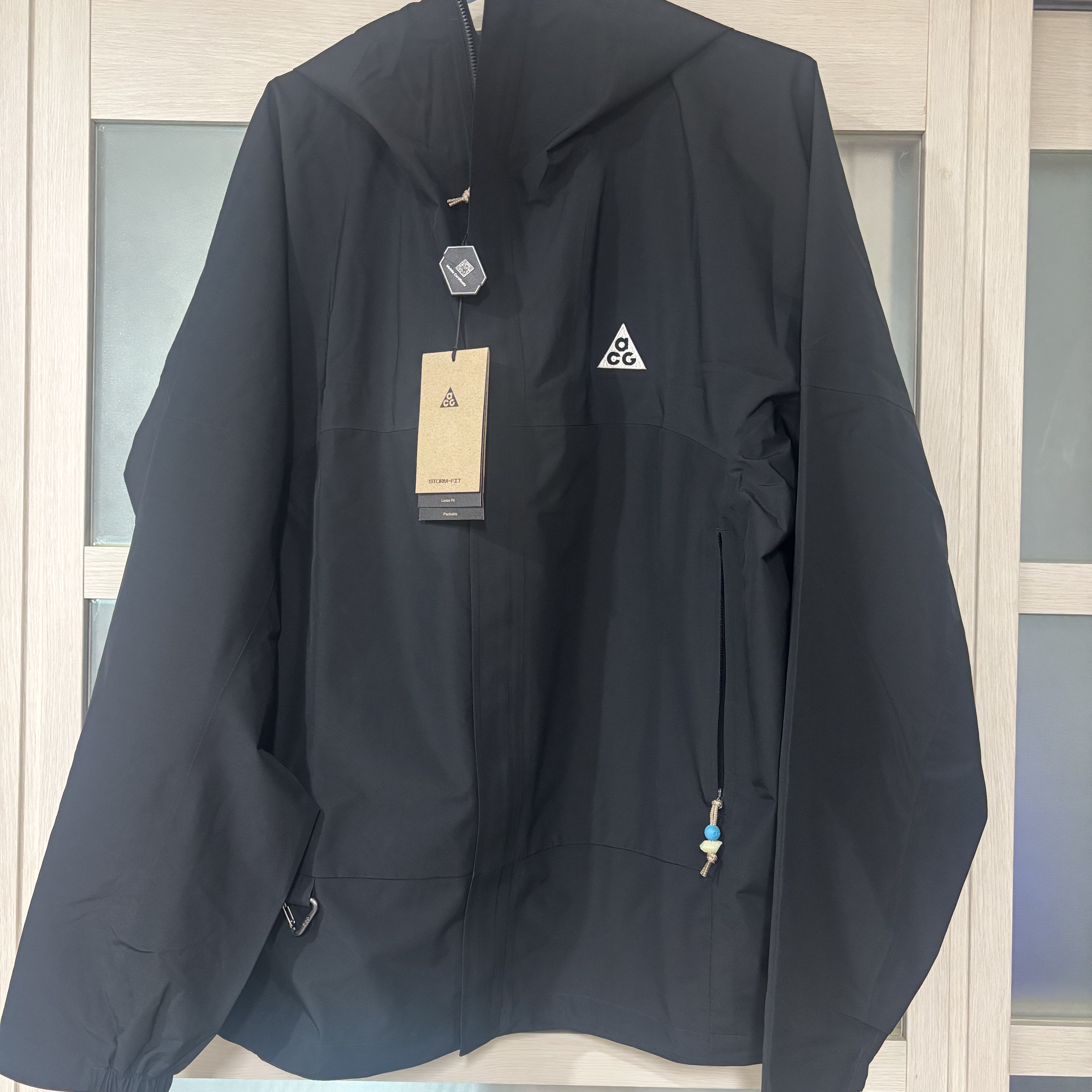 Nike ACG Storm-Fit ADV Cascade Rains Full Zip Jacket Black - Asia 착용 스타일