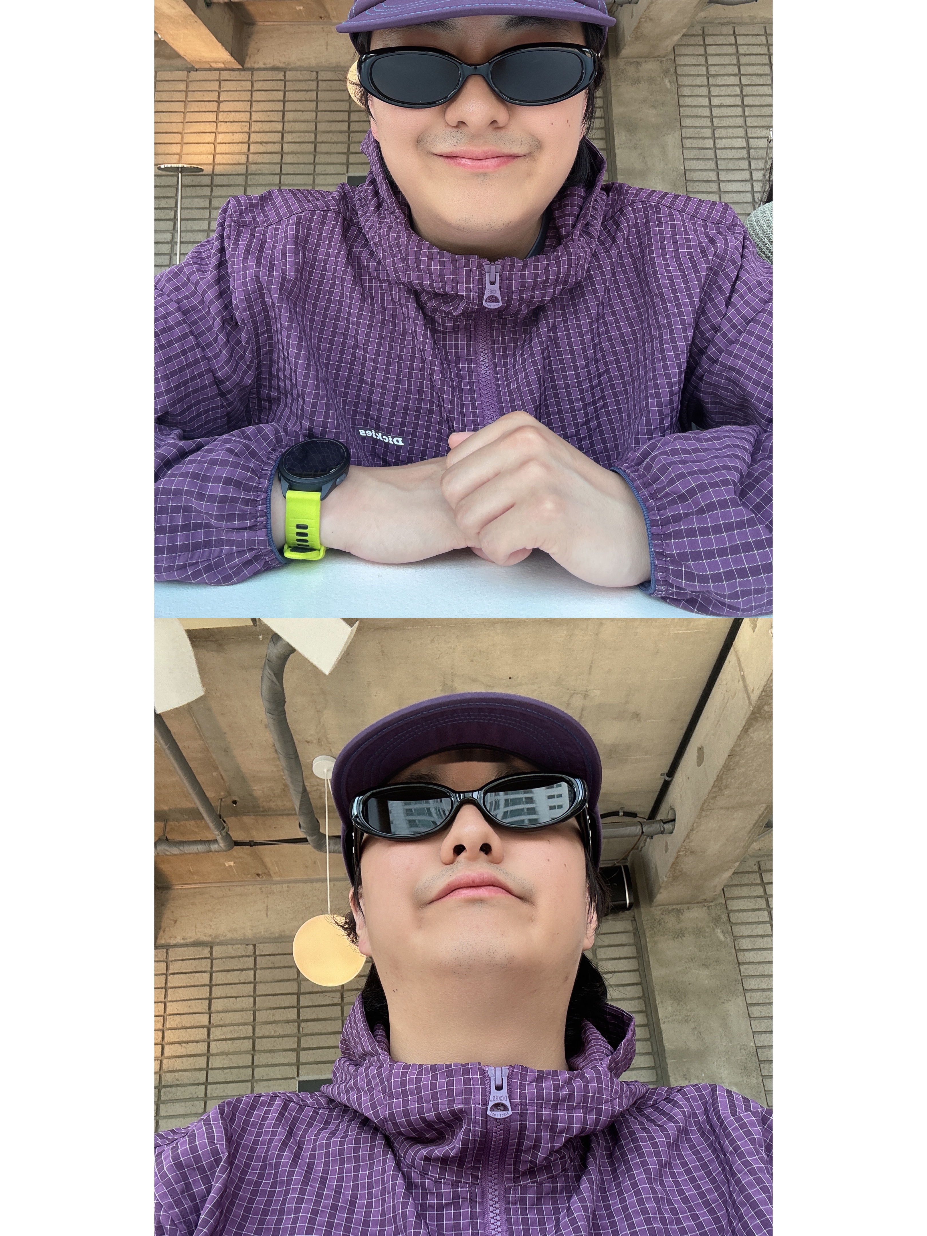 UVU Running Sock White, Salomon Link 6 Panel Cap Purple 착용 스타일 - 3