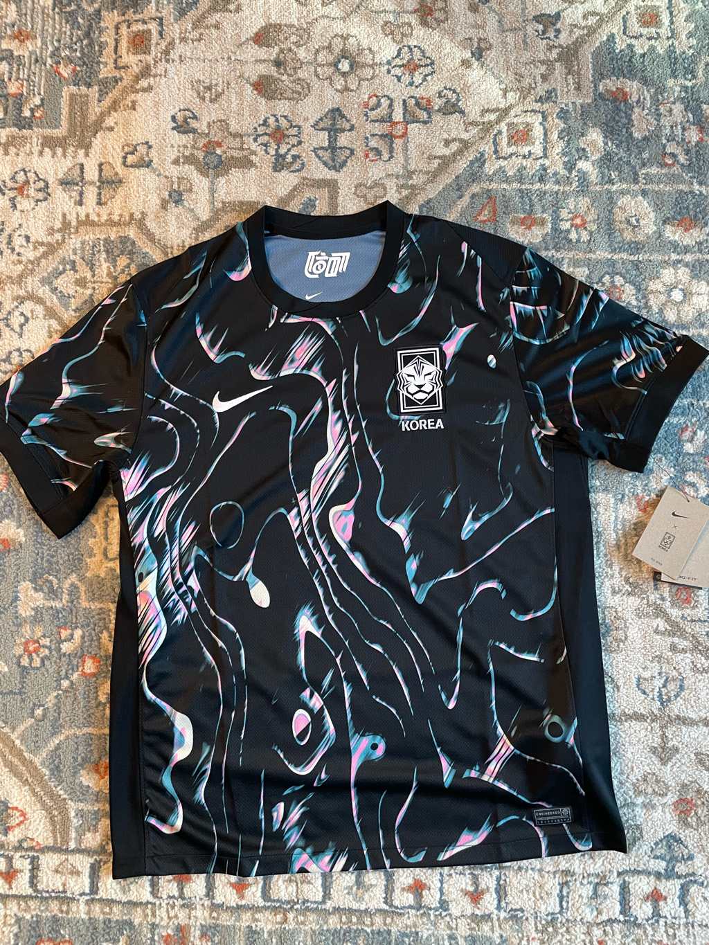 Nike Korea 2023/24 Dri-Fit Stadium Away Replica Jersey Black Pink Glow - Asia (Non Marking Ver.) 착용 스타일 - 1