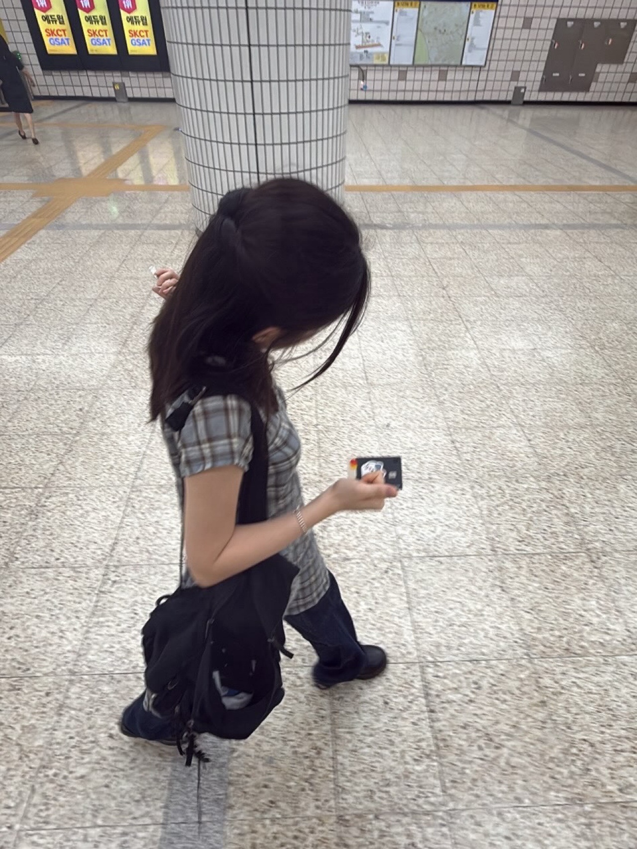 Polyteru Women Loosed Check Dress Light Blue, (W) Dr. Martens 8065 Smooth Leather Mary Jane Black 착용 스타일 - 2