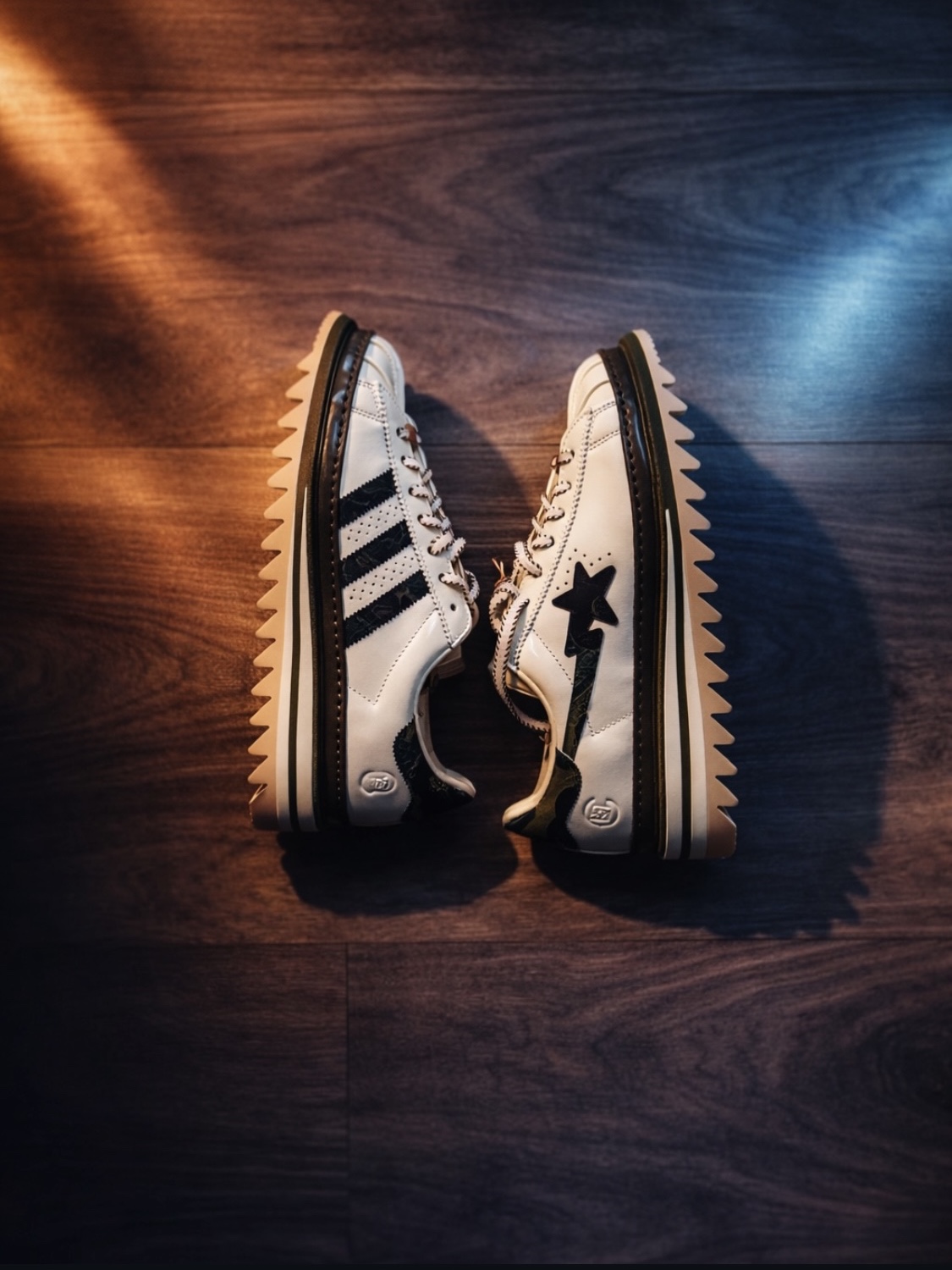 Adidas x BAPE x Edison Chen Clot Superstar Off White Branch 착용 스타일 - 1