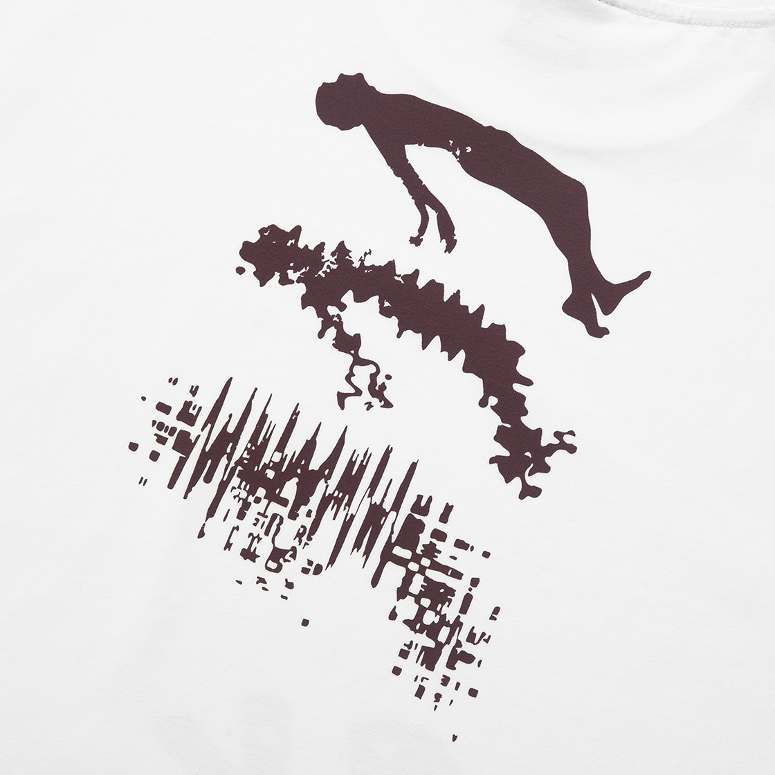 톤슬 퍽 누즈 센드 미 유어 플레이리스트 스월 그래픽 반팔 티셔츠(TONSIL Fuck Nudes Send Me Your Play List Swirl Graphic Half-Sleeve T-Shirt) - 5