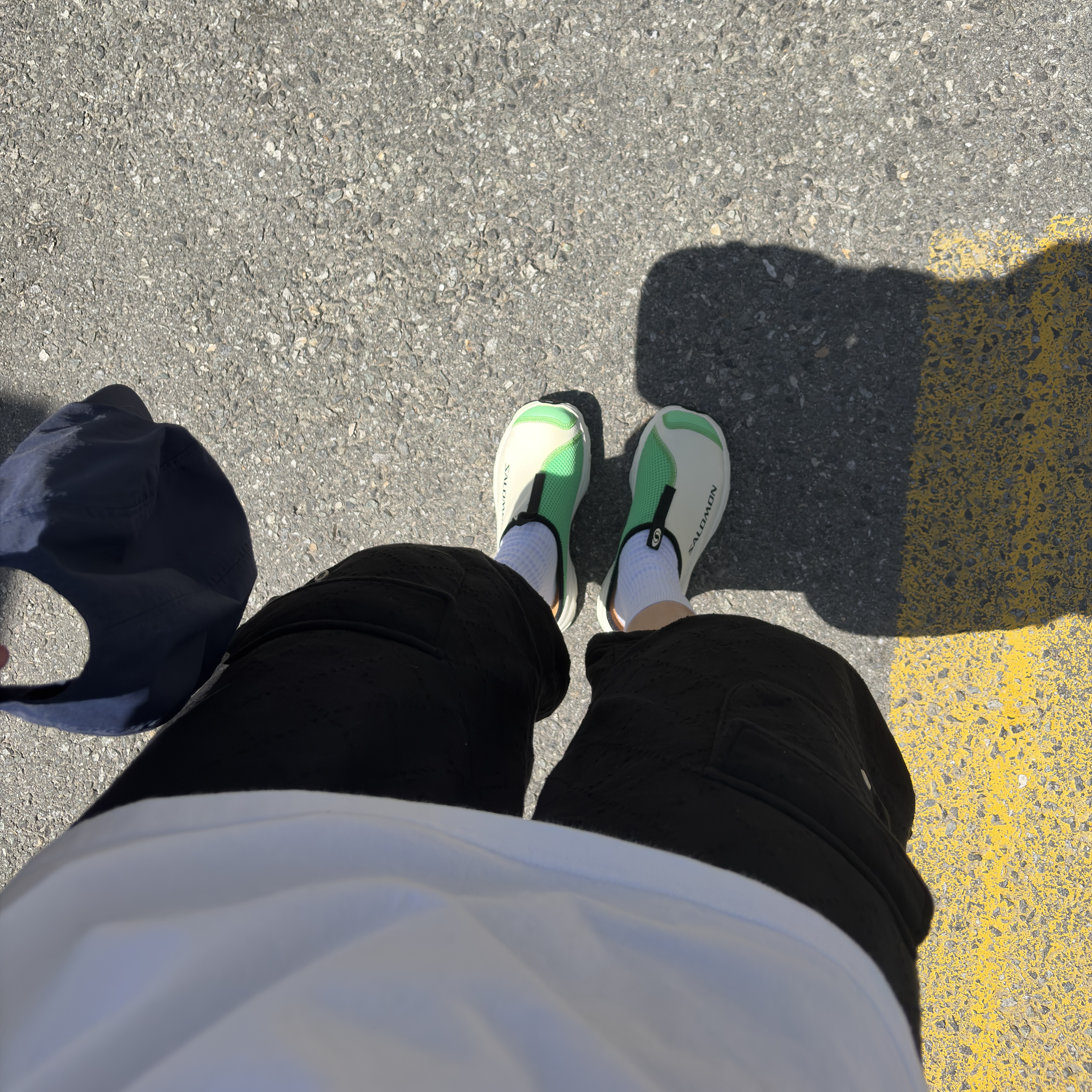 Salomon RX Slide 3.0 Vanilla Green 착용 스타일