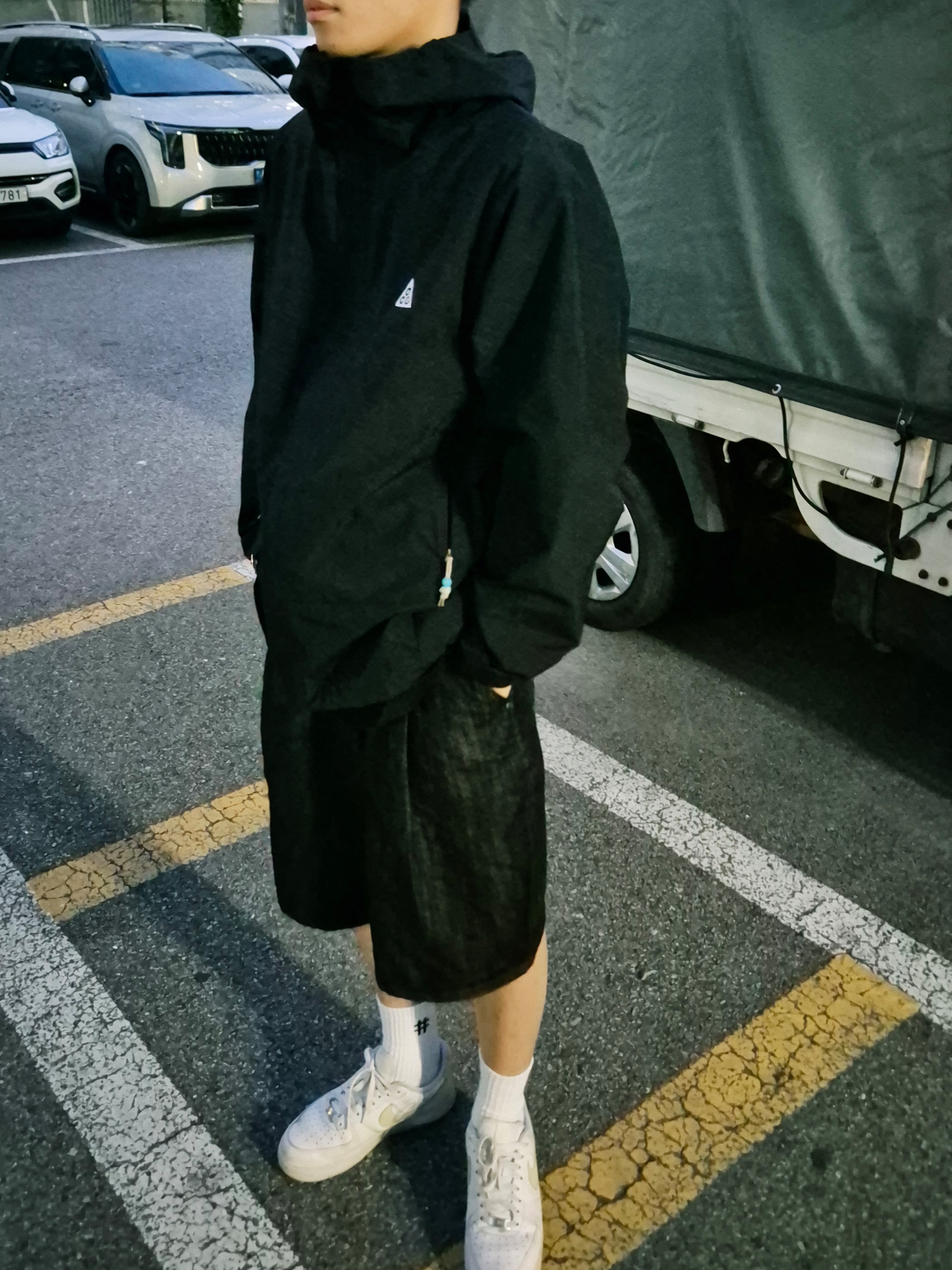 Nike ACG Morpho Storm-Fit ADV Rain Jacket Black - Asia 착용 스타일