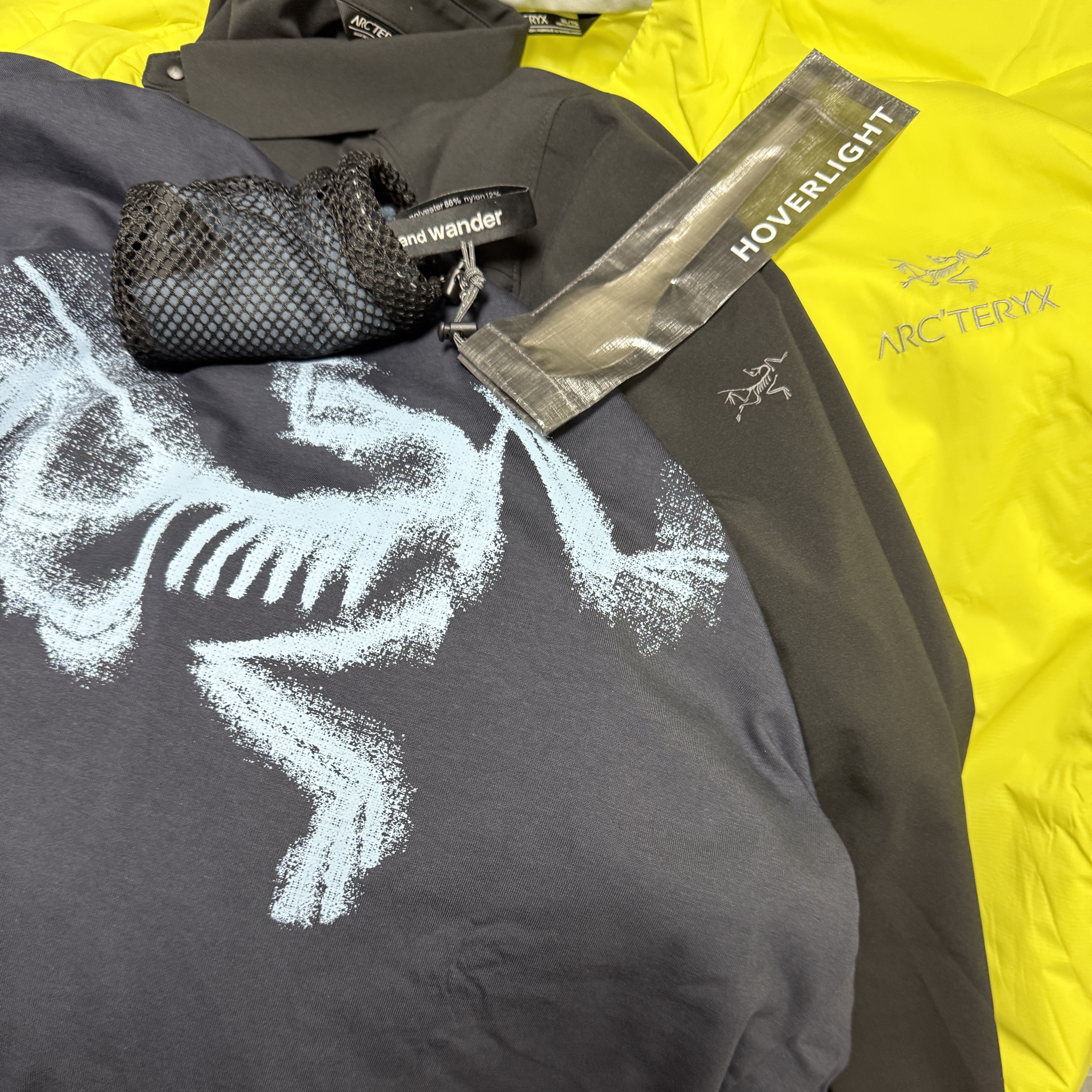 Arc'teryx Kragg SL Cotton SS T-Shirt Black Sapphire, Arc'teryx Skyline LS Shirts Black 착용 스타일