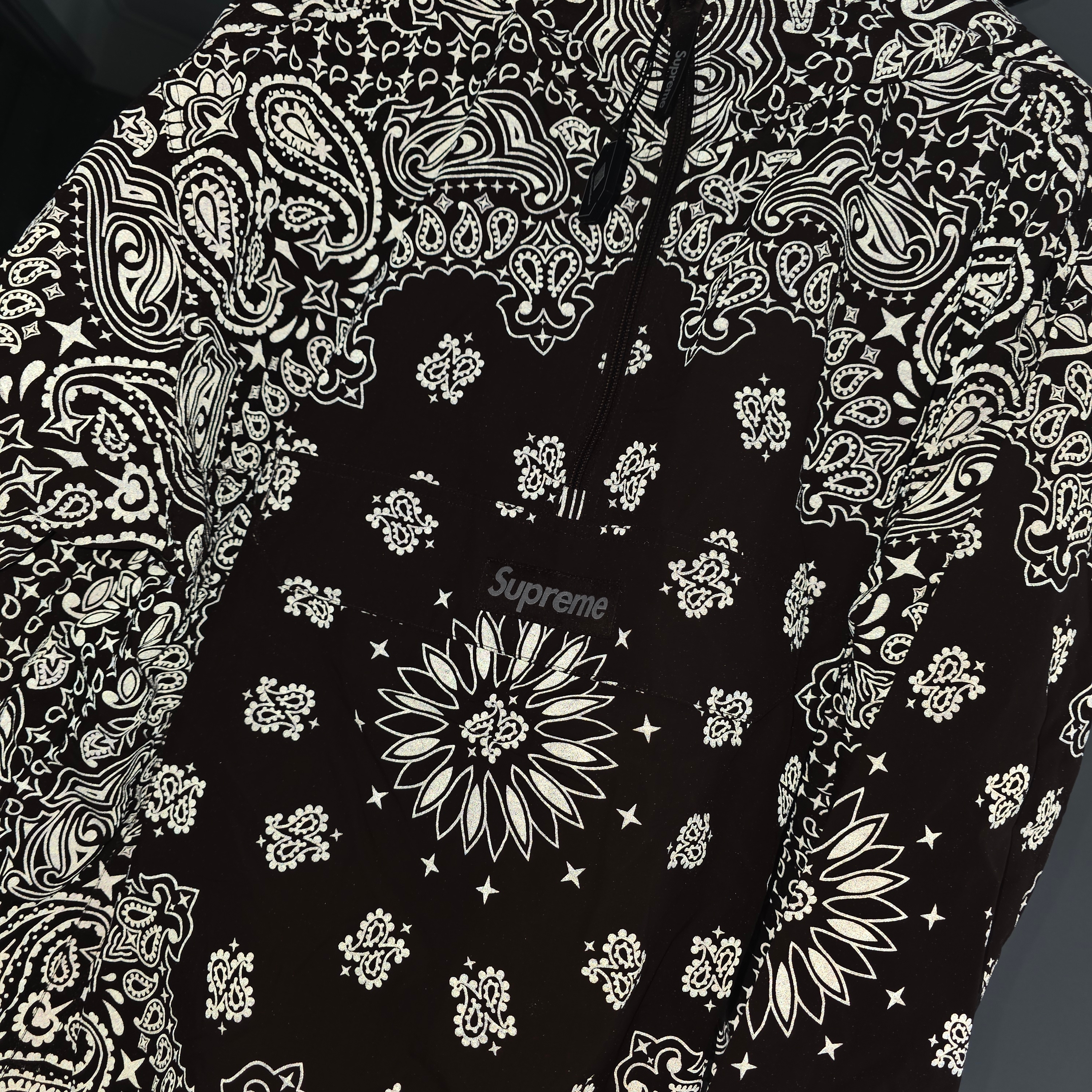 Supreme Reflective Bandana Anorak Brown - 26SS 착용 스타일