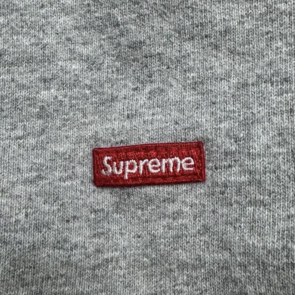 Supreme Small Box Zip Up Hooded Sweatshirt Heather Grey - 25FW 착용 스타일
