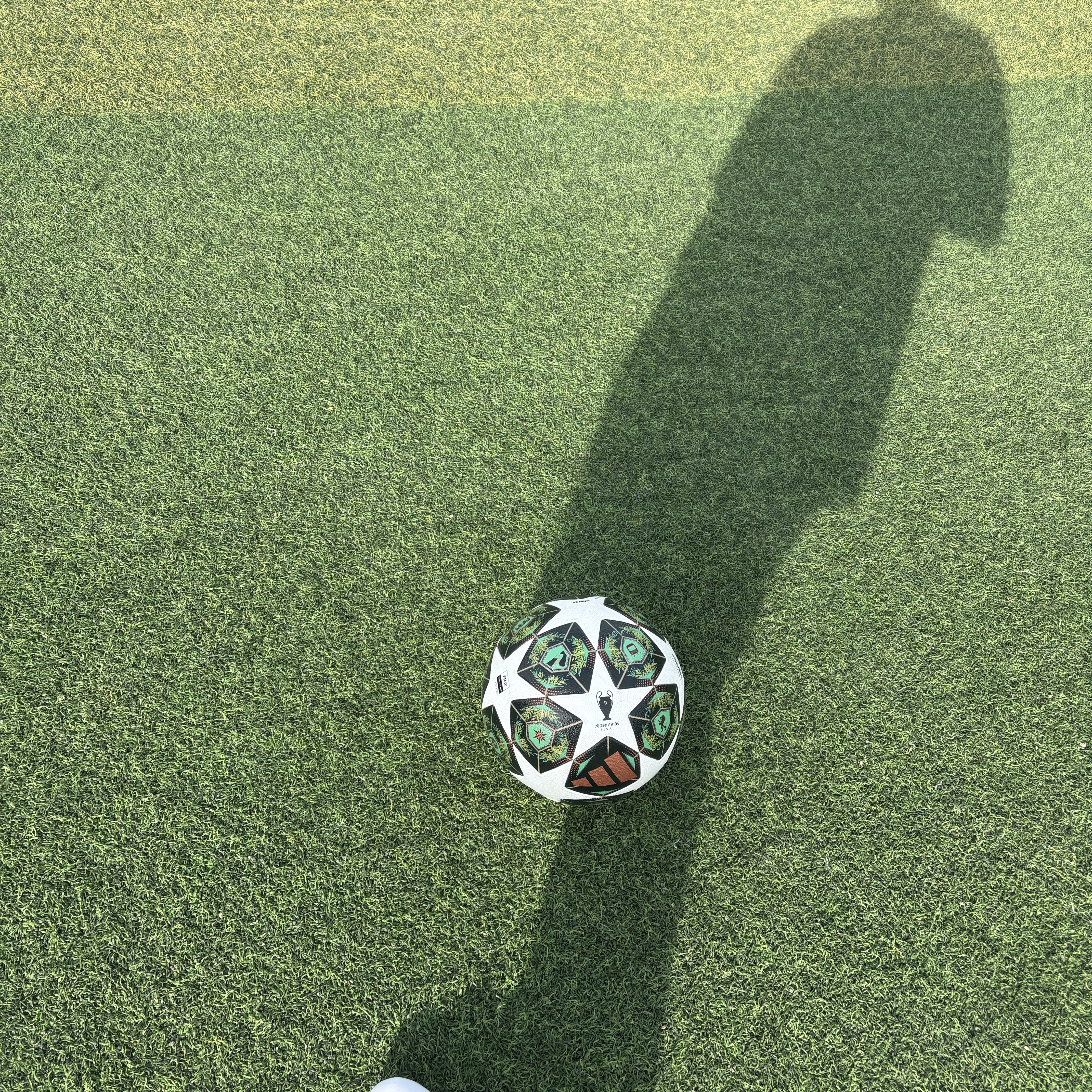 Adidas UCL 24/25 Knockout Stage Ball White Shadow Green 착용 스타일