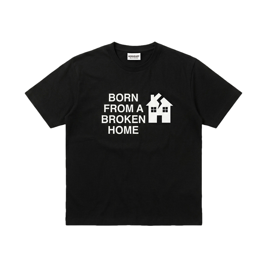 보르하트 본 프롬 어 브로큰 홈 티 블랙(BORHEART Born From a Broken Home Tee Black)