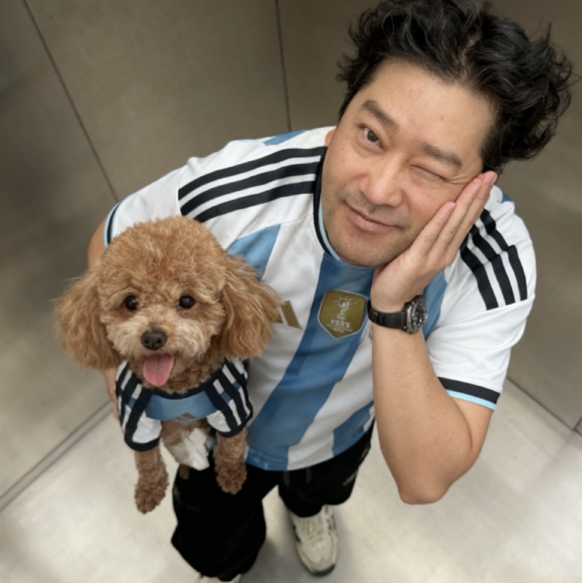 Adidas Argentina 2026 Home Jersey White Icey Blue - KR Sizing (Non Marking Ver.) 착용 스타일 - 1