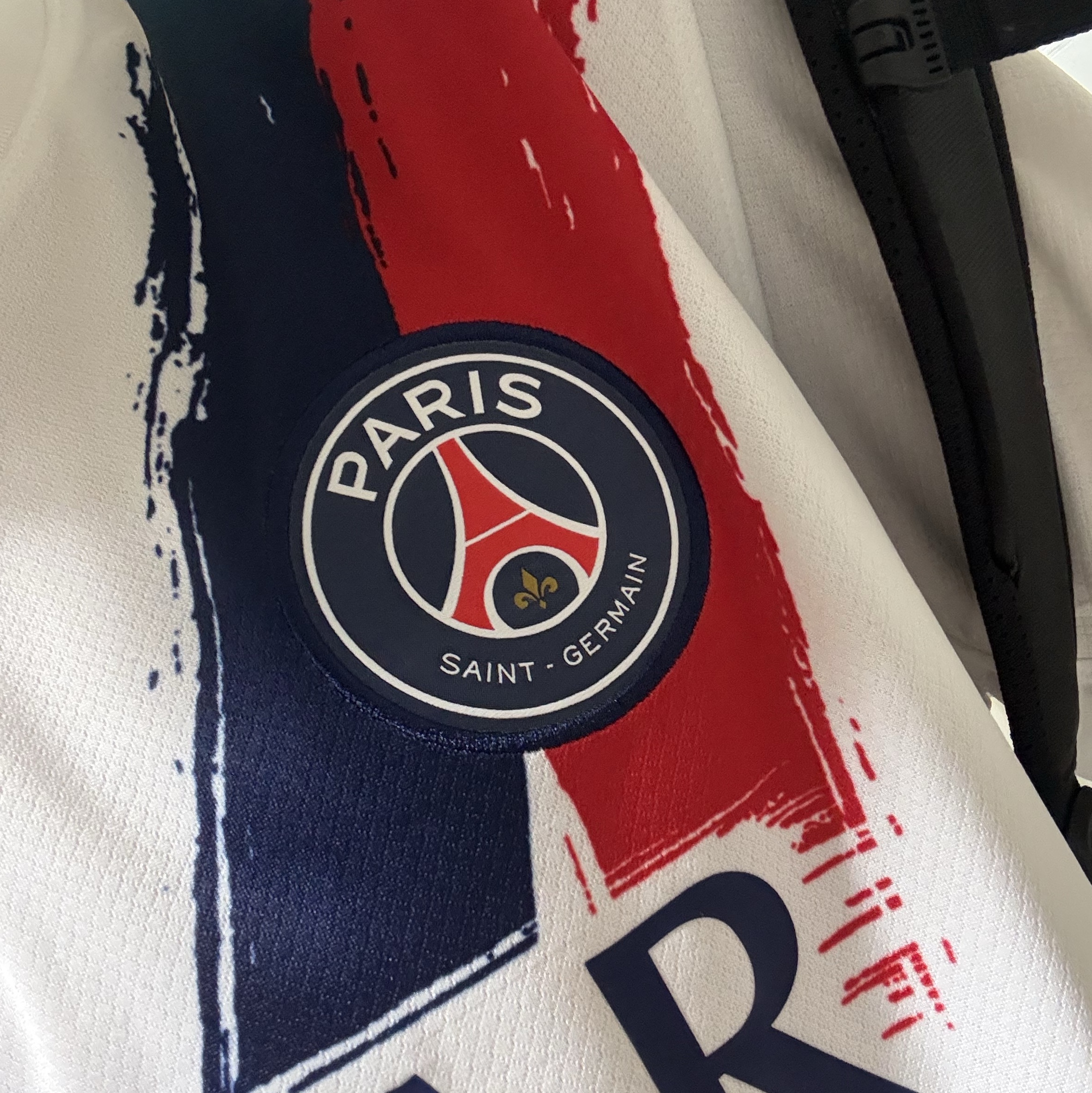 Nike Paris Saint-Germain 2024/26 Dri-Fit Stadium Away Replica Jersey White Midnight Navy (Non Marking Ver.) 착용 스타일 - 3