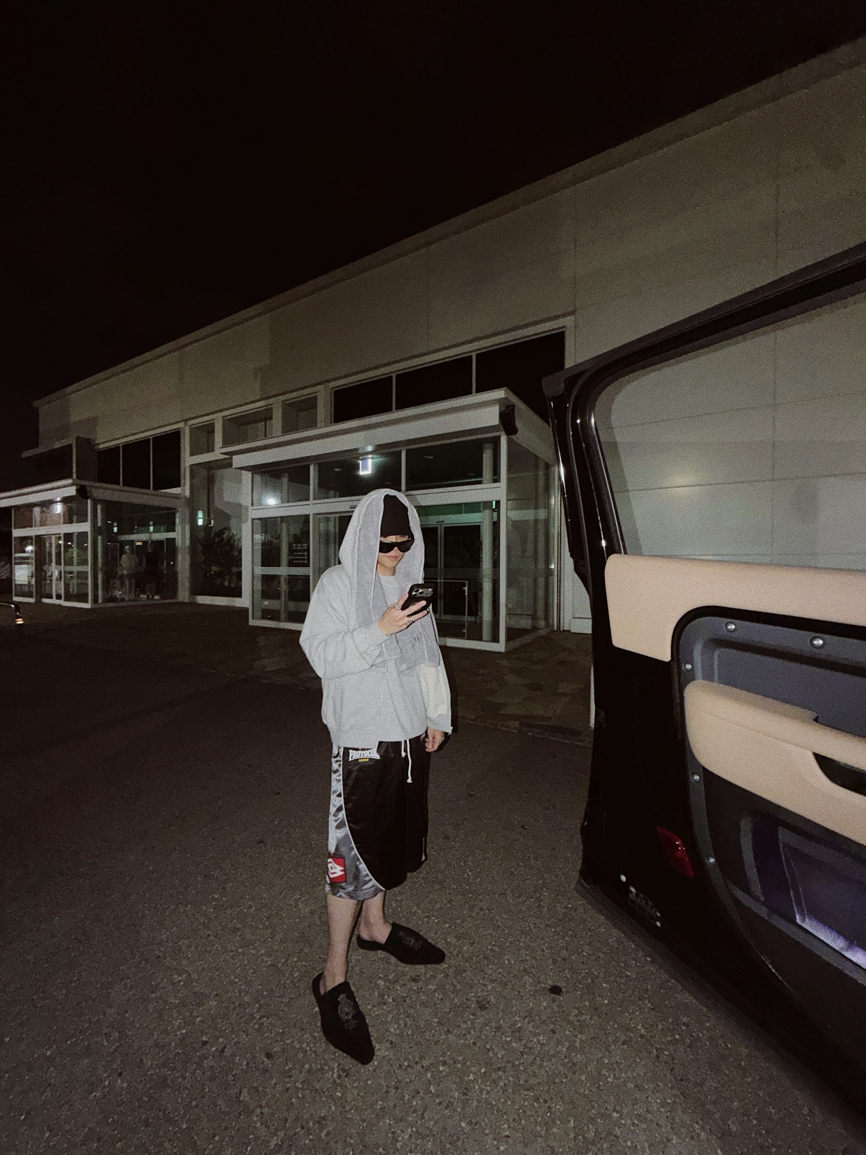 Protocol Index Terry Towel Zip Hoodie Melange Grey, Protocol Index Basketball Jorts Black 착용 스타일 - 3