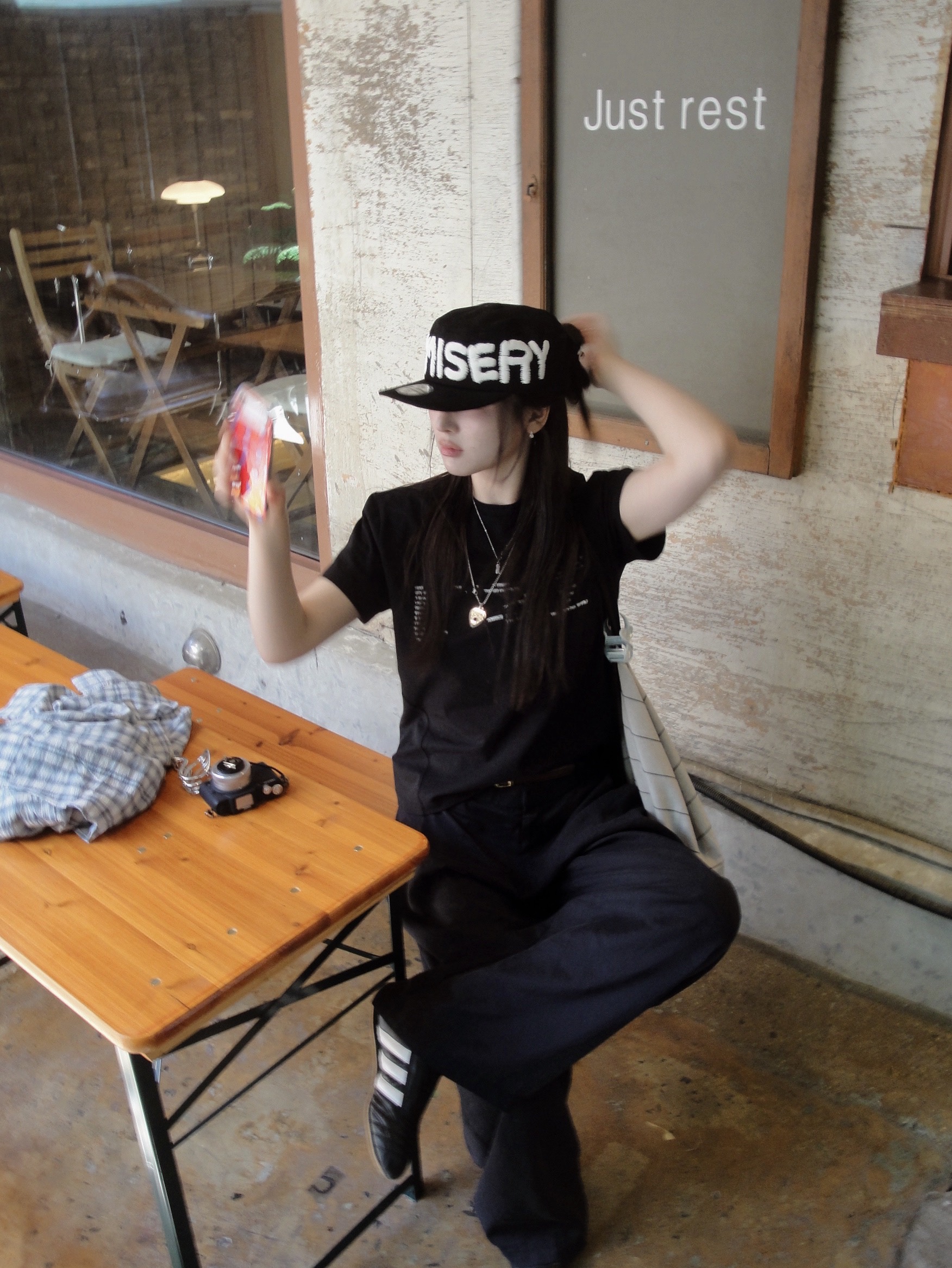 Keymisery Whisper Pillbox Cap Black, (J) Adidas Taekwondo Lace Core Black Cloud White 착용 스타일 - 1