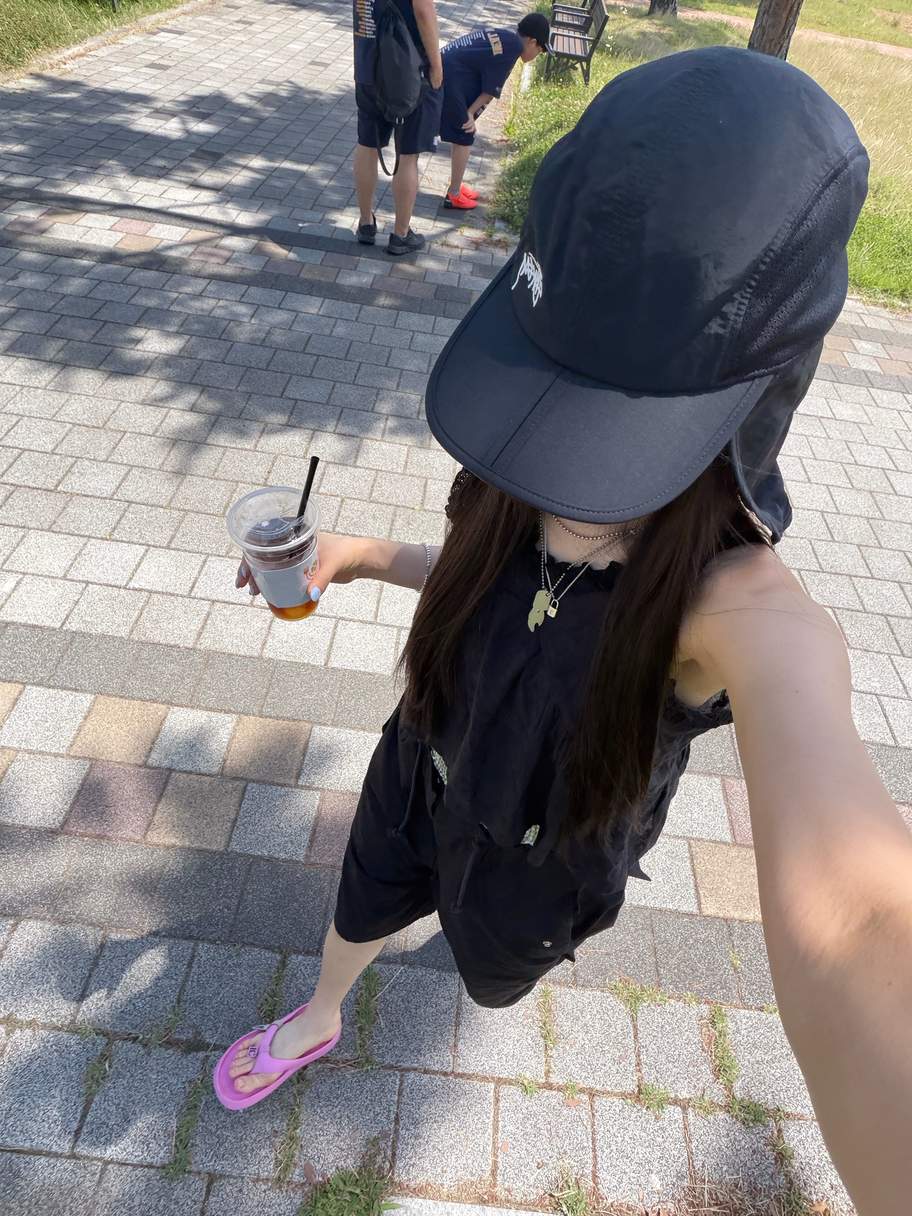 Hysteric Glamour You Pay Necklace Silver, Stussy Foldable Shade Hat Black 착용 스타일