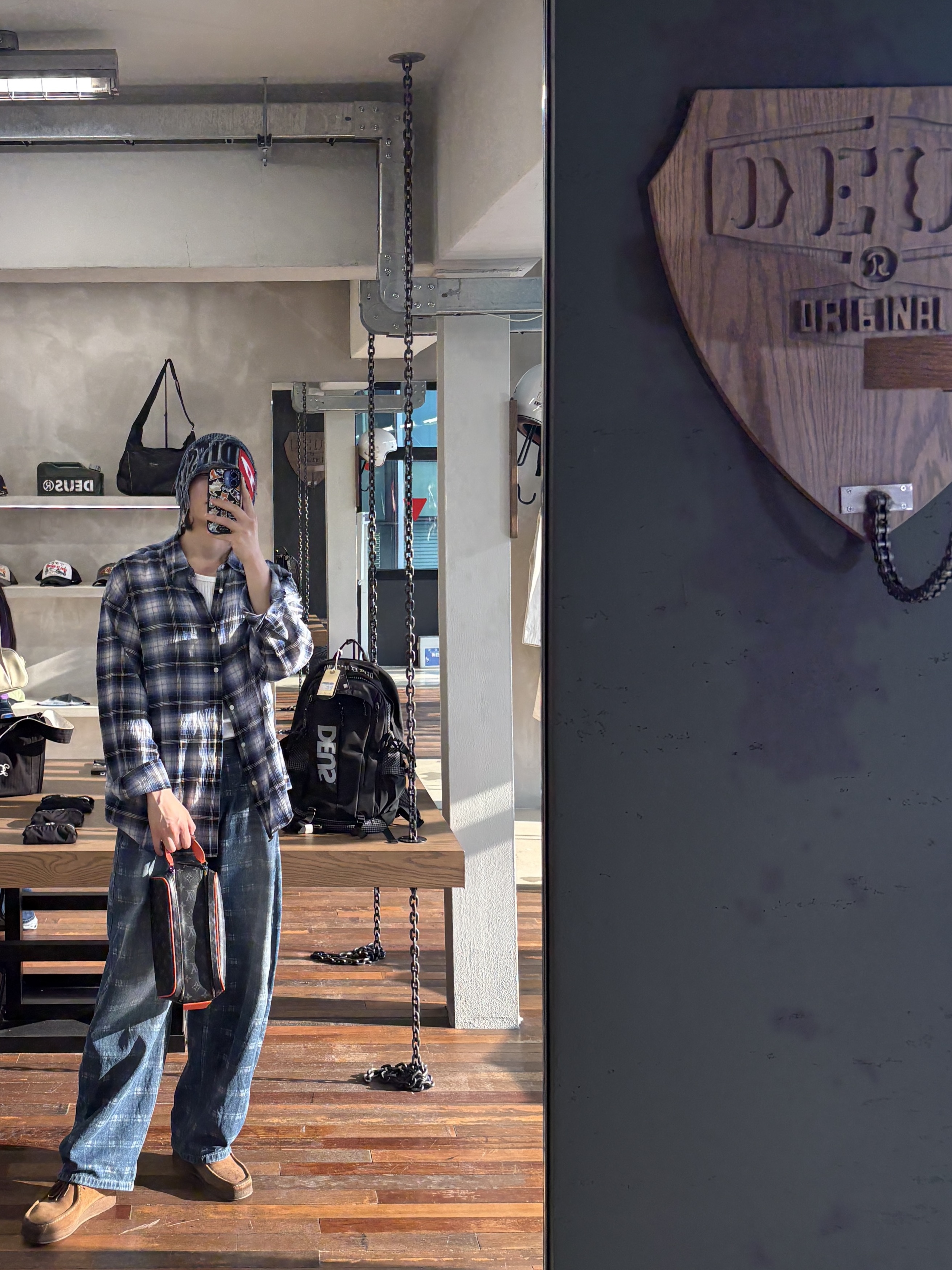 (W) Diesel K-Frok Beanie Blue 착용 스타일 - 3