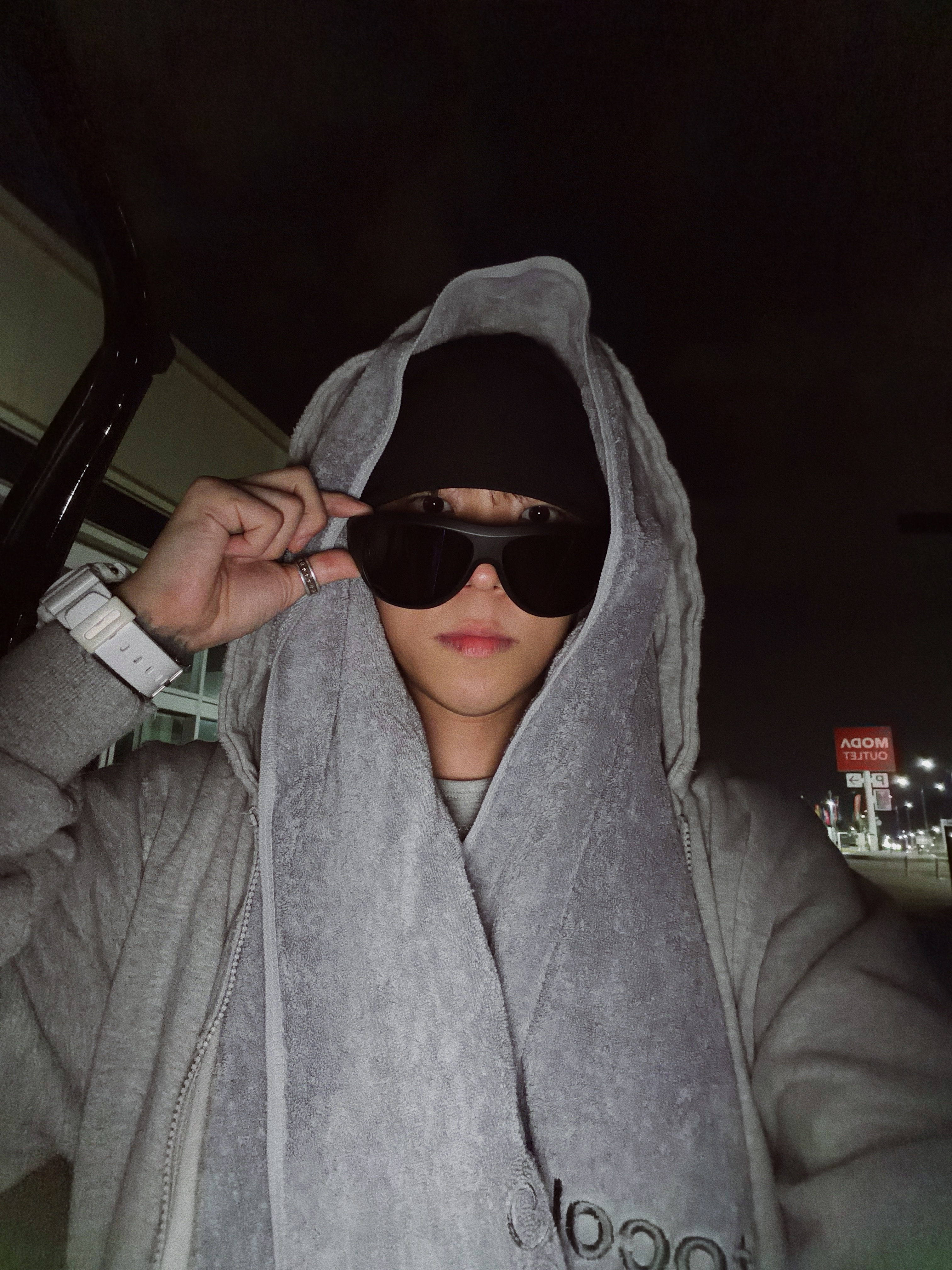 Protocol Index Terry Towel Zip Hoodie Melange Grey, Protocol Index Basketball Jorts Black 착용 스타일 - 6