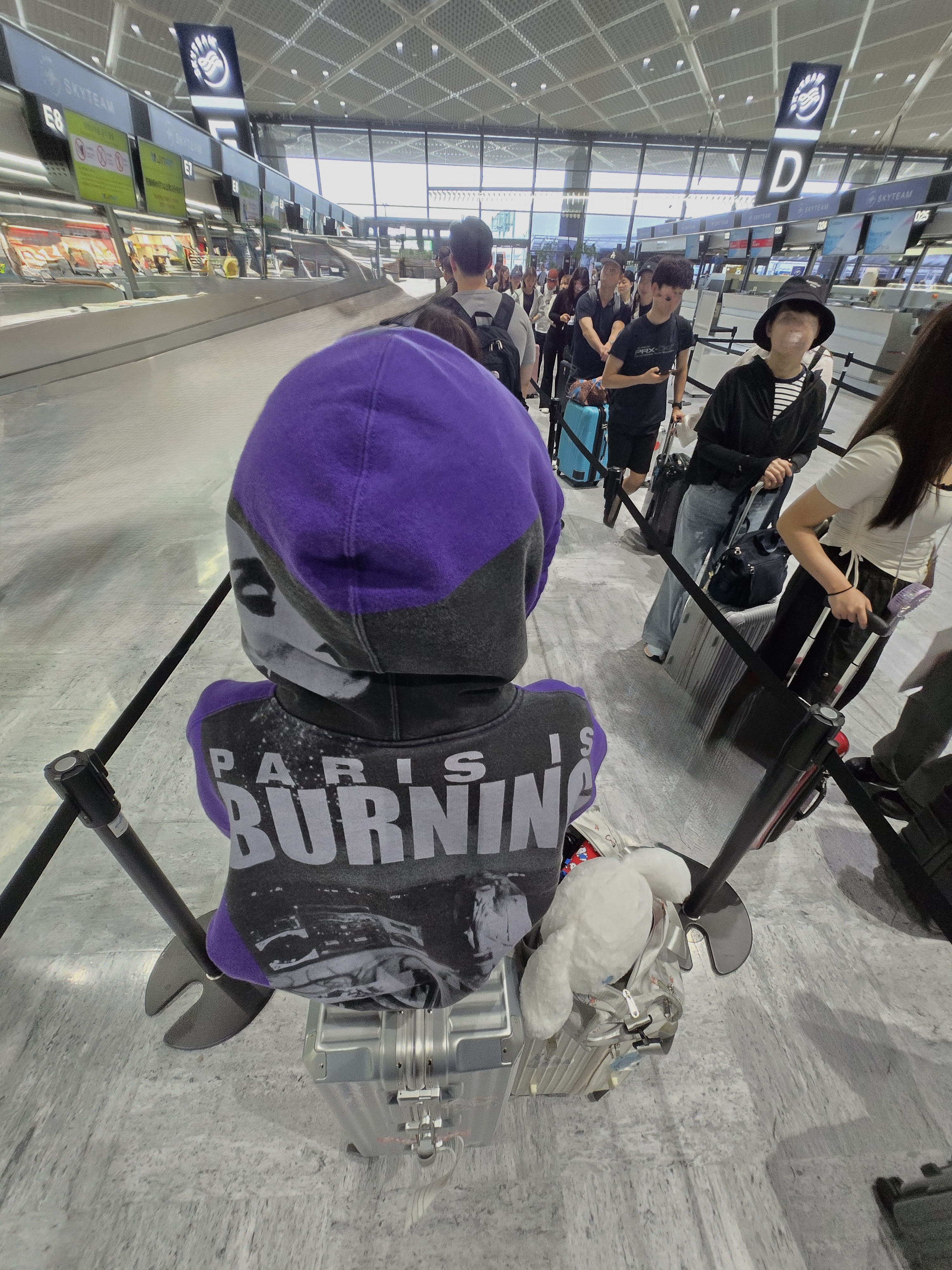 Supreme Paris Is Burning Zip Up Hooded Sweatshirt Purple - 26SS 착용 스타일