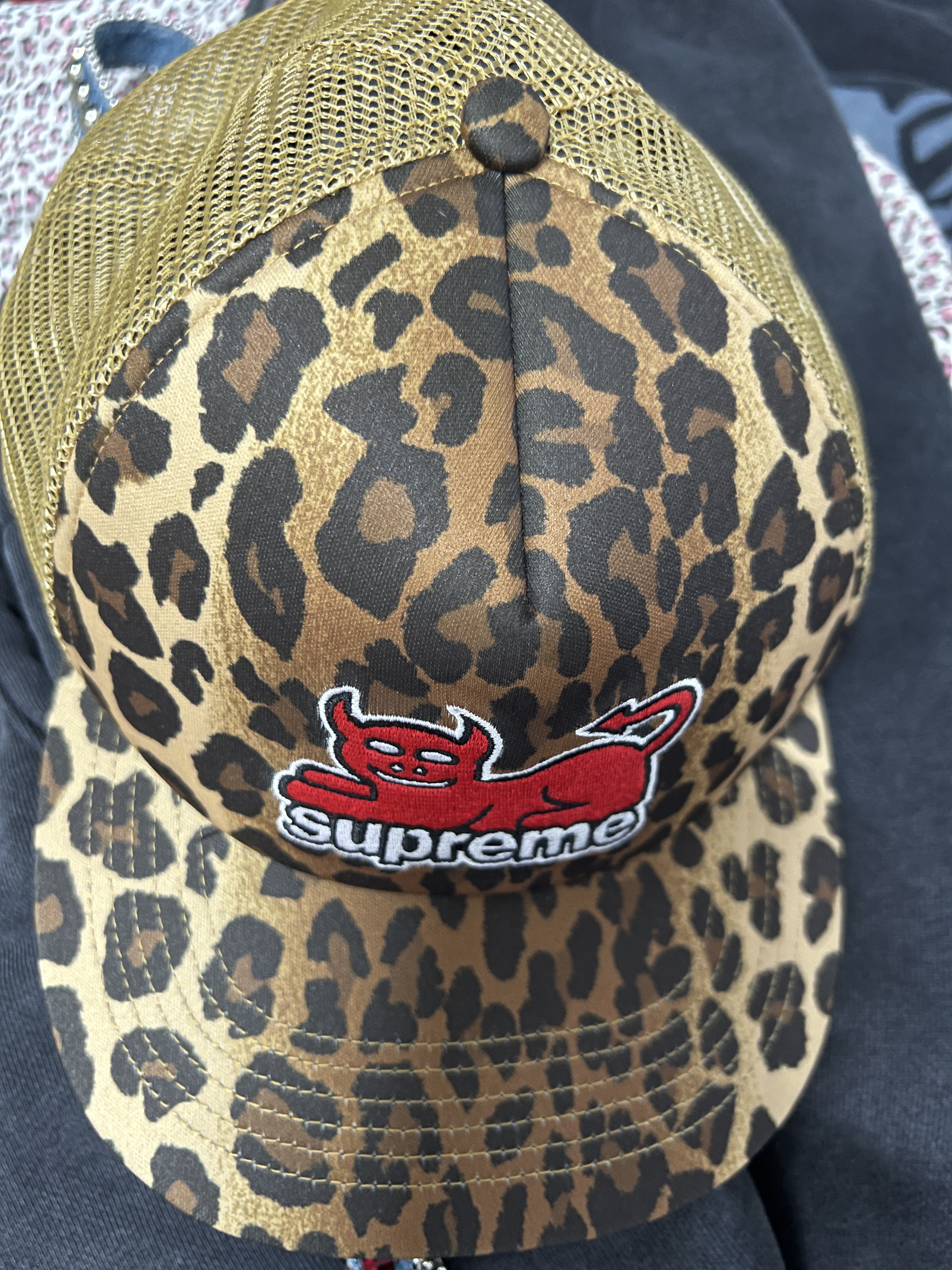 Supreme x Toy Machine Mesh Back 5-Panel Leopard - 24SS 착용 스타일