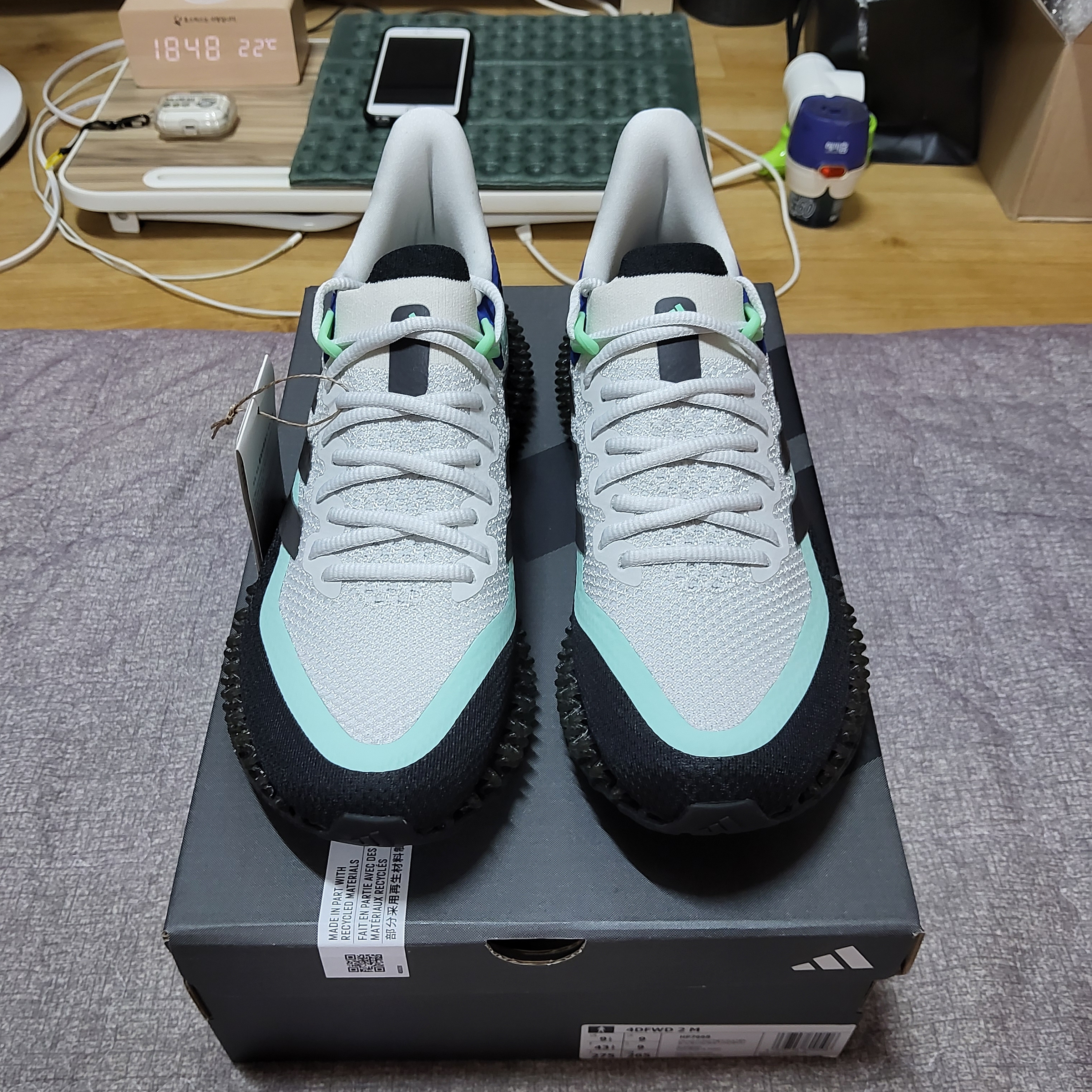 Adidas 4DFWD 2 Core Black Impact Orange 착용 스타일 - 2