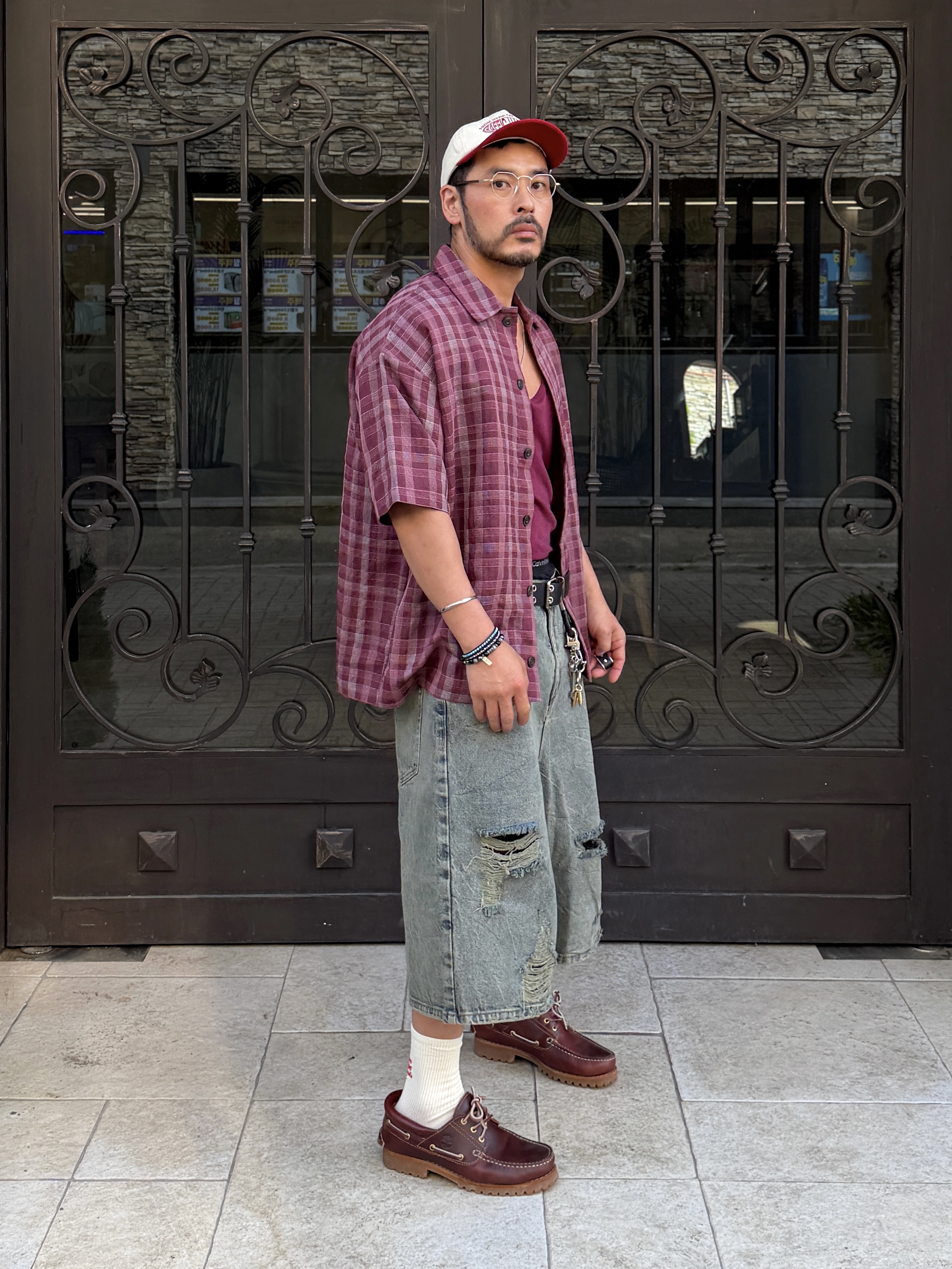 Timberland Authentic 3-Eye Classic Lug Burgundy -Wide 착용 스타일 - 3