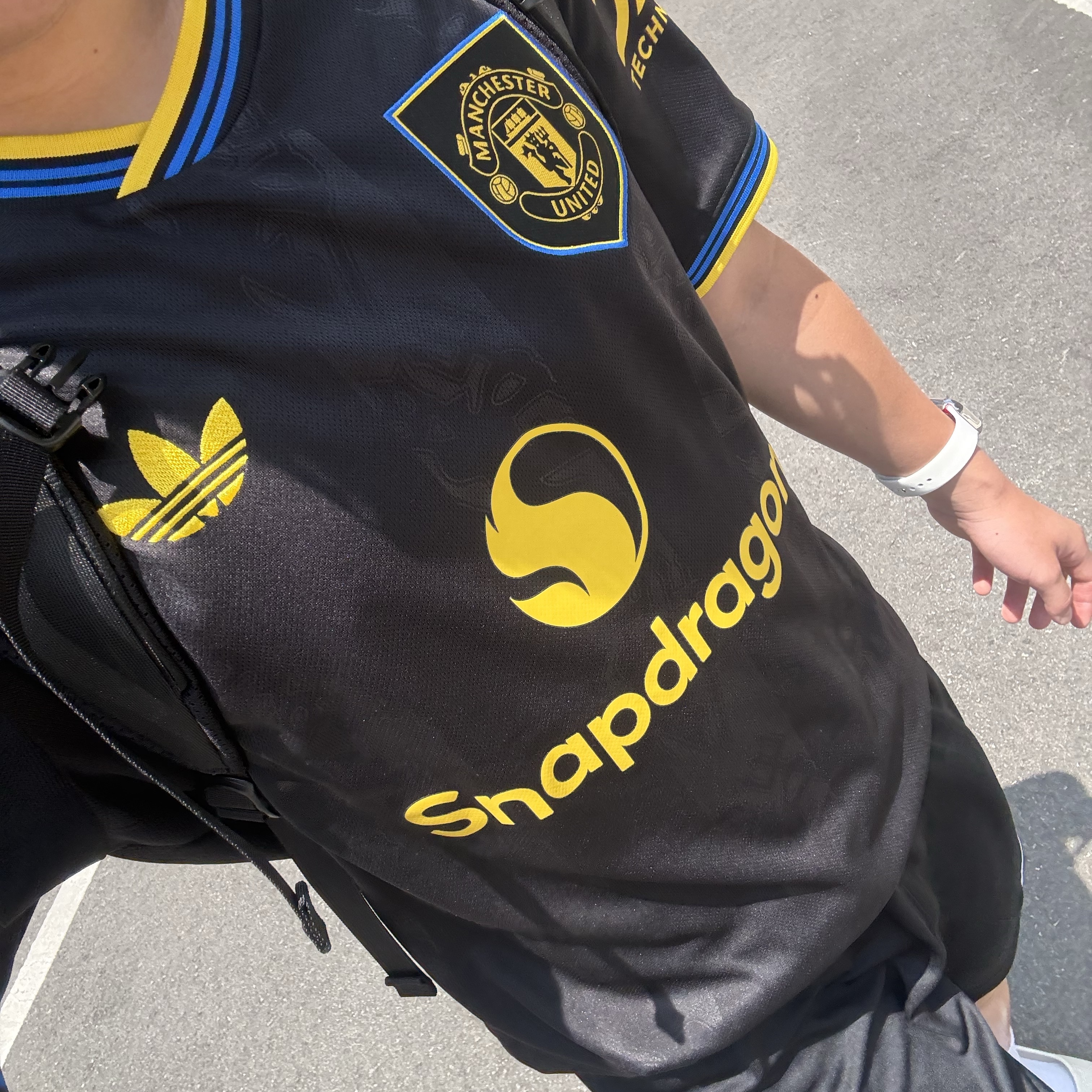 Adidas Manchester United 2025/26 3rd Jersey Black - KR Sizing (Non Marking Ver.), Nike Dri-Fit Park 3 Shorts Black 착용 스타일 - 1