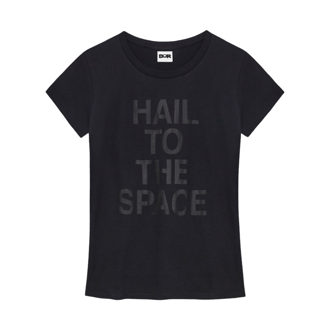 BOR 001 BORHEART Hail To The Space Slim Tee Black